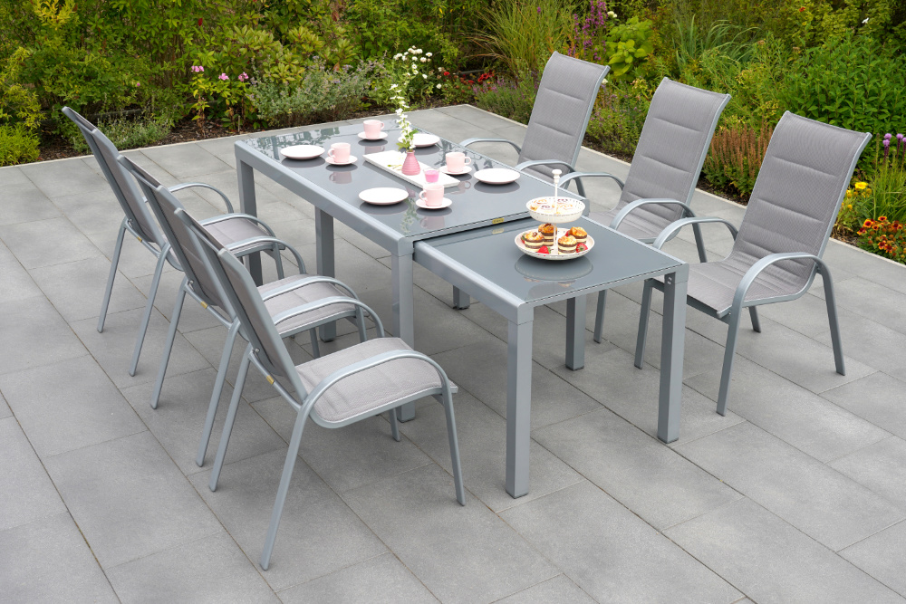 Amalfi-di-Lusso-Set-7tlg-6x-26290-330-26500-219-SS-1 Amaro Set, 7tlg., Ausziehtisch 160/320 x 78/75 cm