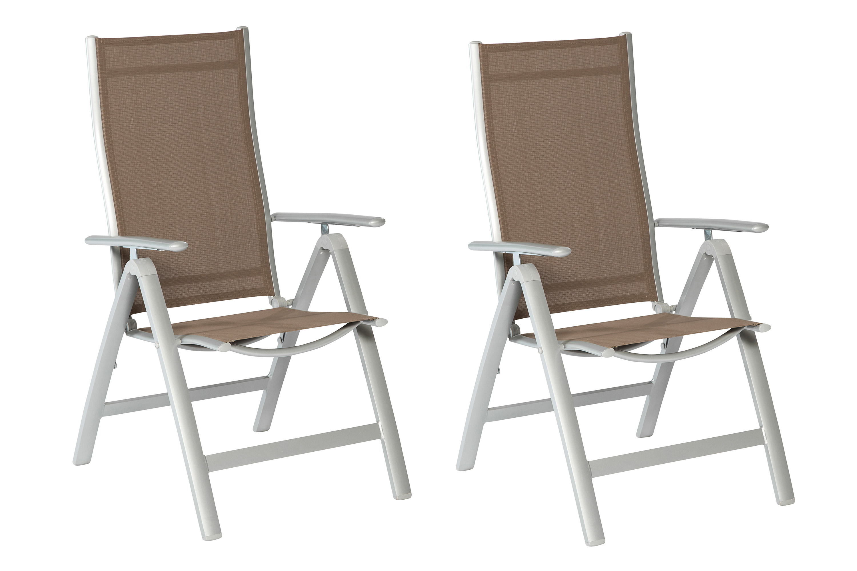 Carrara Klappsessel, 5 Pos., 2er Set, taupe Carrara Klappsessel, 5 Pos., 2er Set, taupe