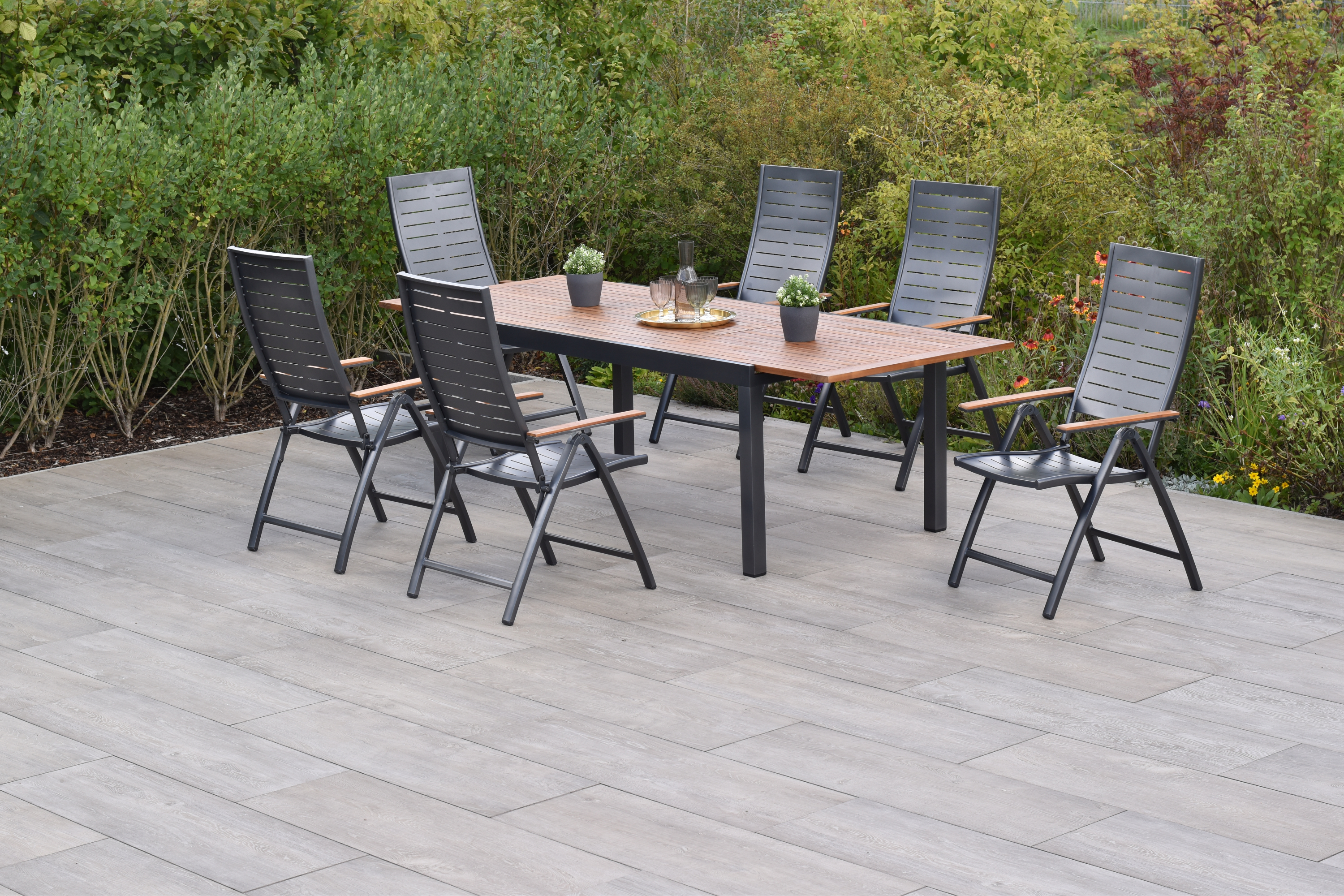 50806-217-2 Tinos Set, 7tlg., Ausziehtisch 180/250 x 100 cm
