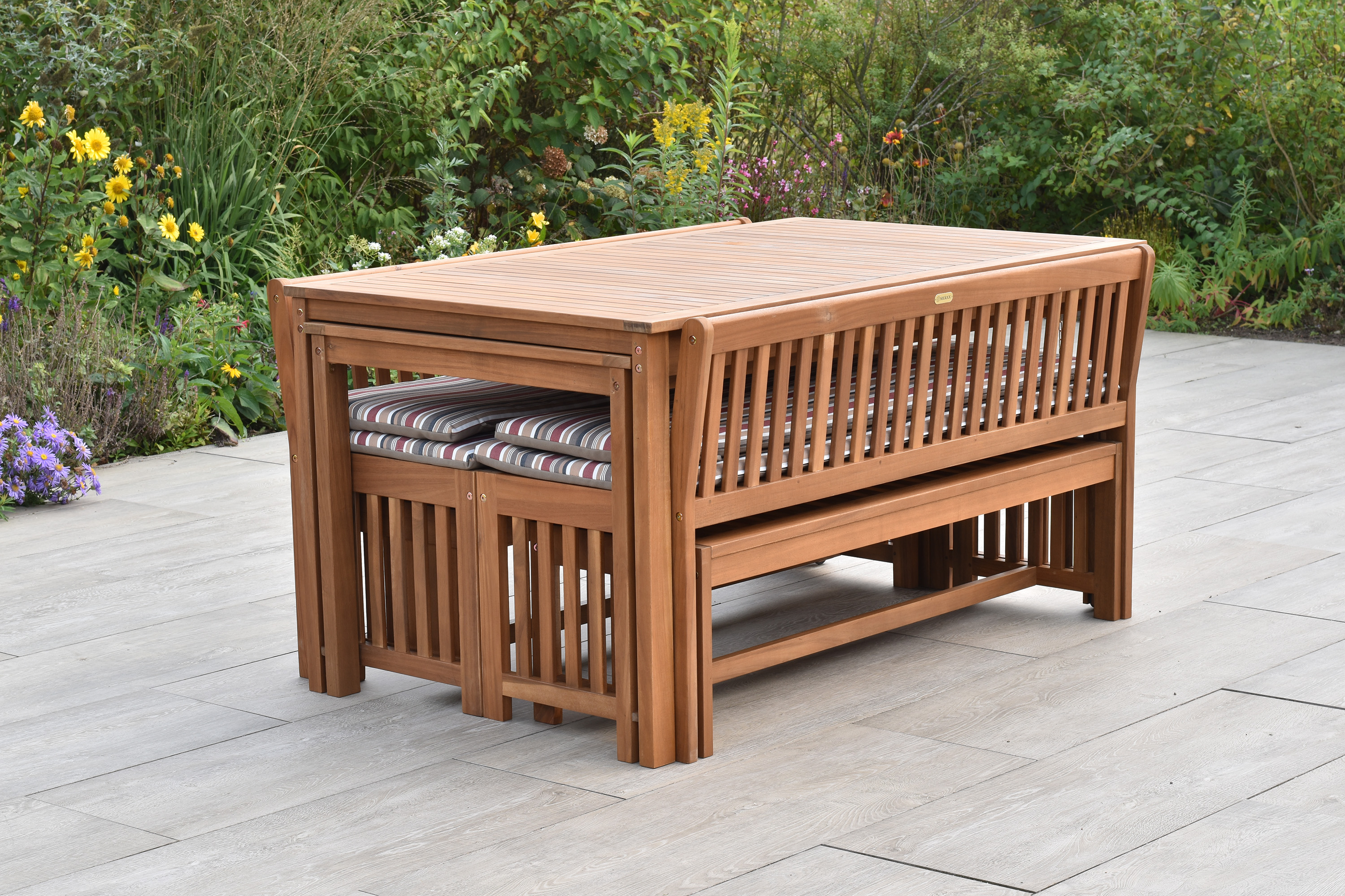 Hawaii Set, 10tlg., Tisch 150 x 80 cm, inkl. Kissen Hawaii Set, 10tlg., Tisch 150 x 80 cm, inkl. Kissen