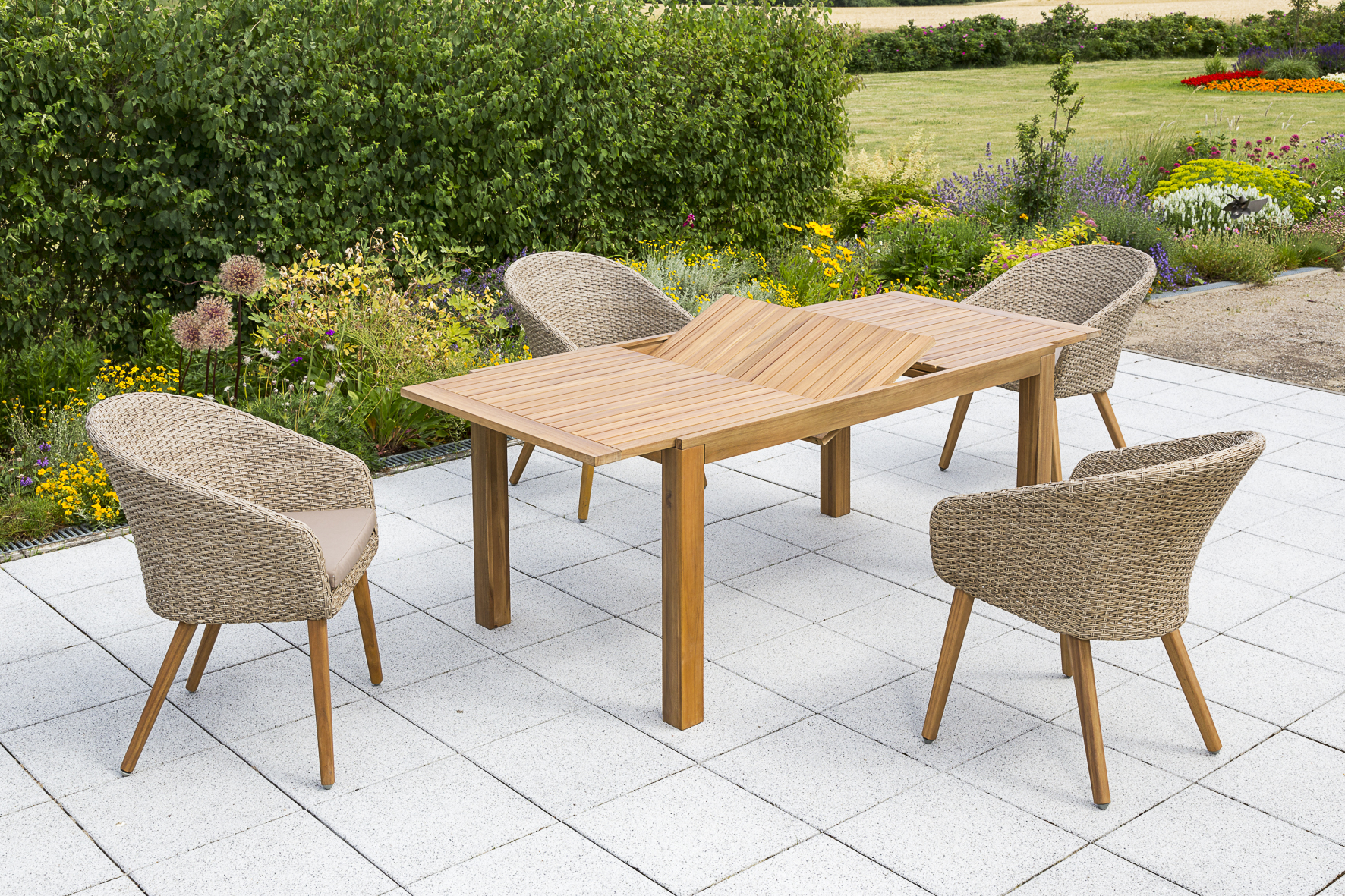 50435-255-10F461q6VVx9Wph Arrone Set 5tlg. Ausziehtisch 150/200 x 90 cm