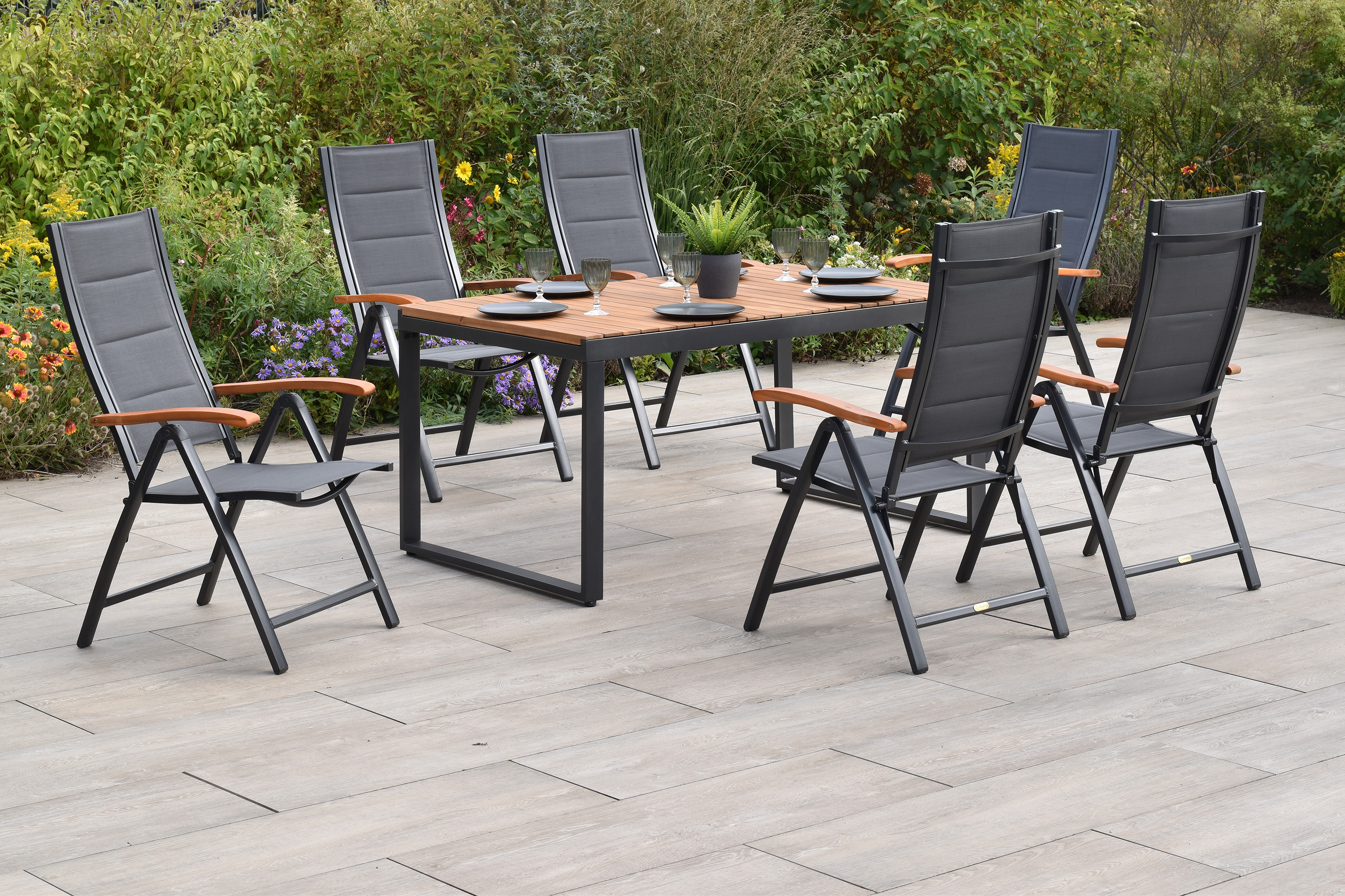 Paxos Set, 7tlg., Ausziehtisch 150/200 x 90 cm Paxos Set, 7tlg., Ausziehtisch 150/200 x 90 cm