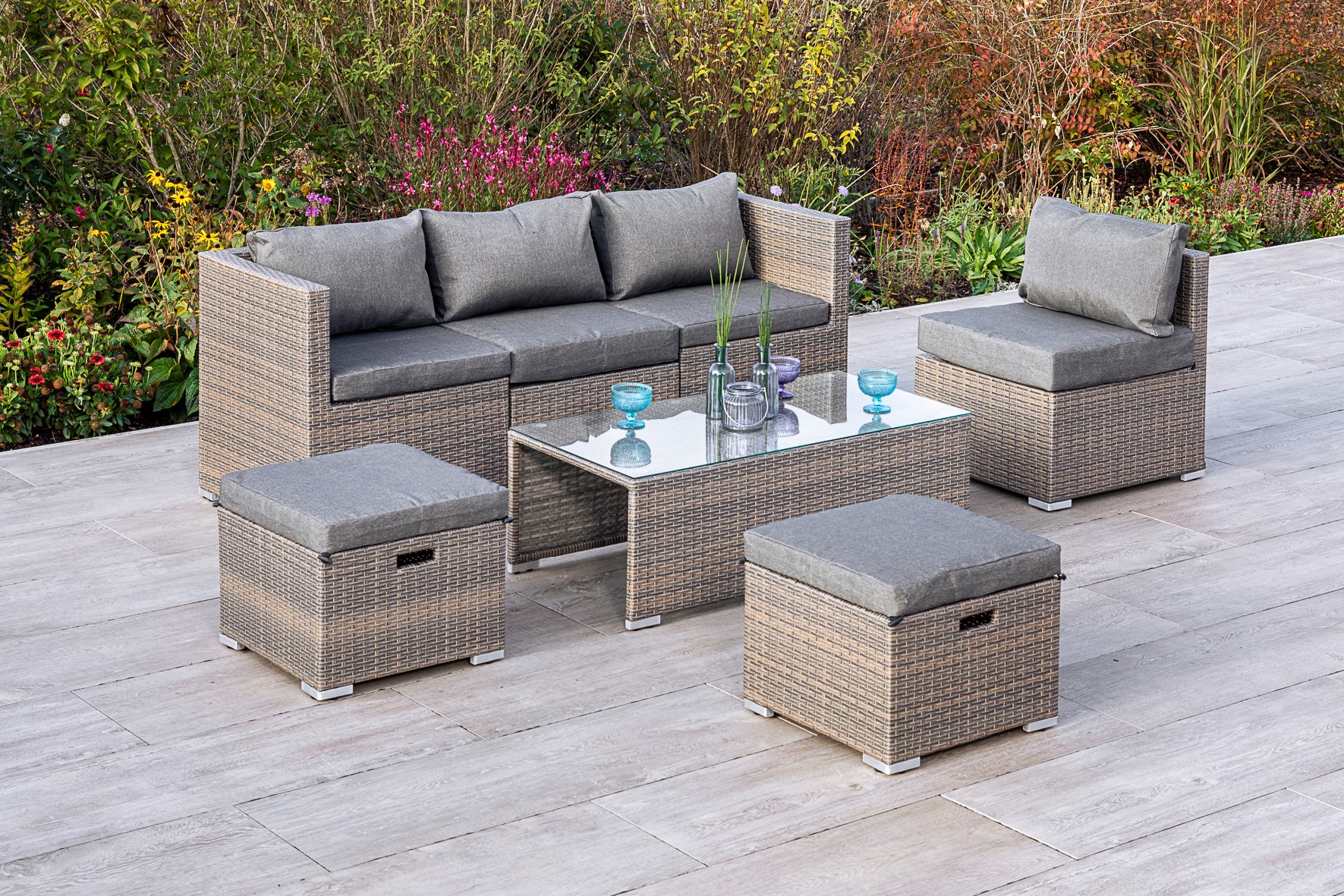 28619-275-6 Agira Set Tisch, 110 x 55 cm, inkl. Kissen