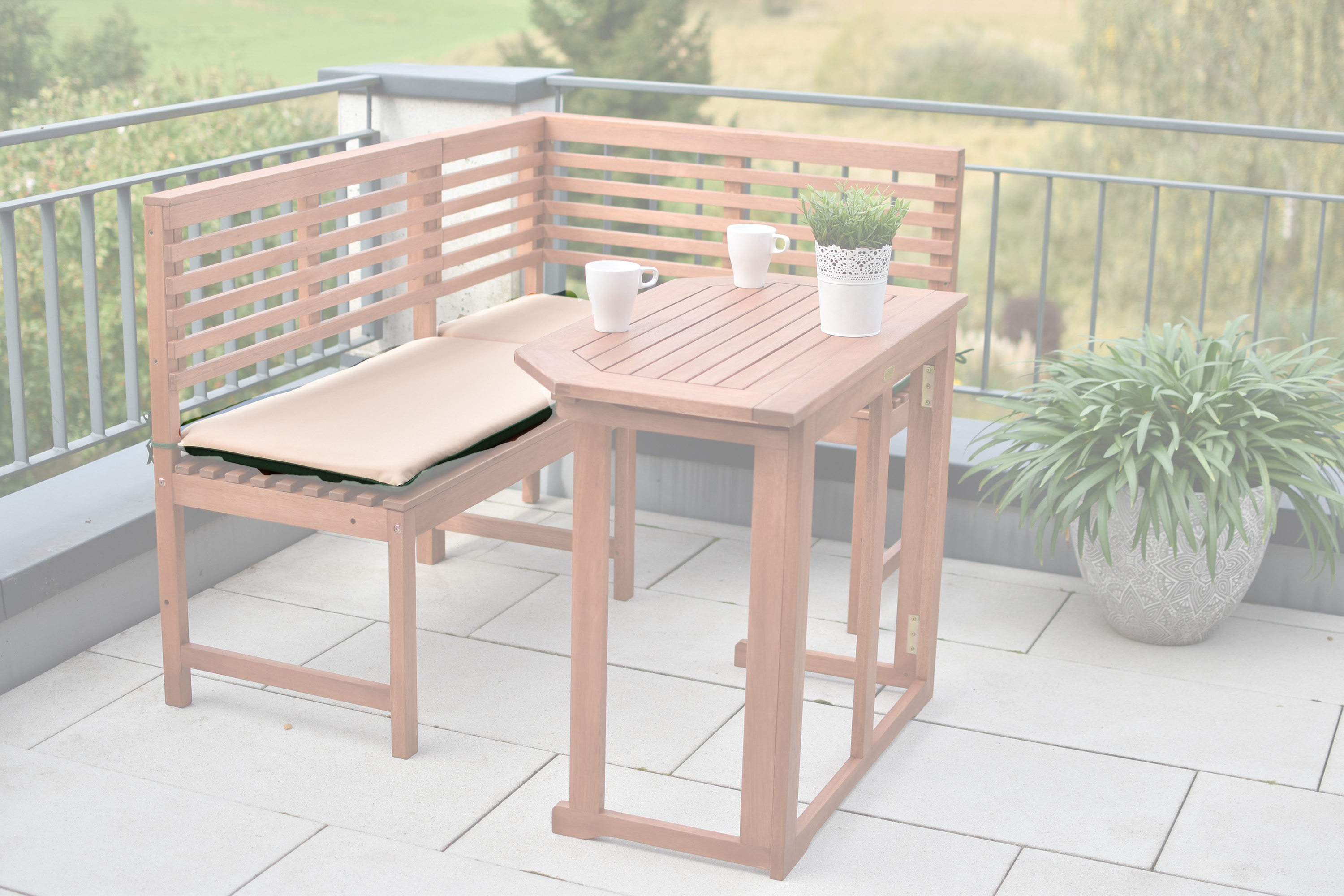 Kissen für Eckbank, grün/beige