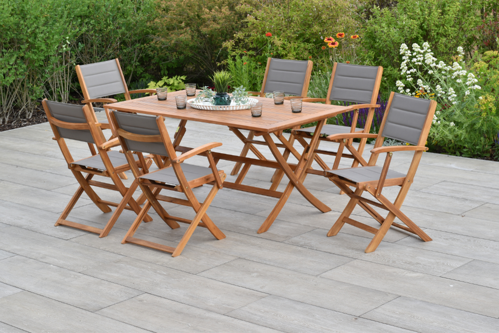 Acapulco Set, 7tlg., Klapptisch 160 x 90 cm Acapulco Set, 7tlg., Klapptisch 160 x 90 cm