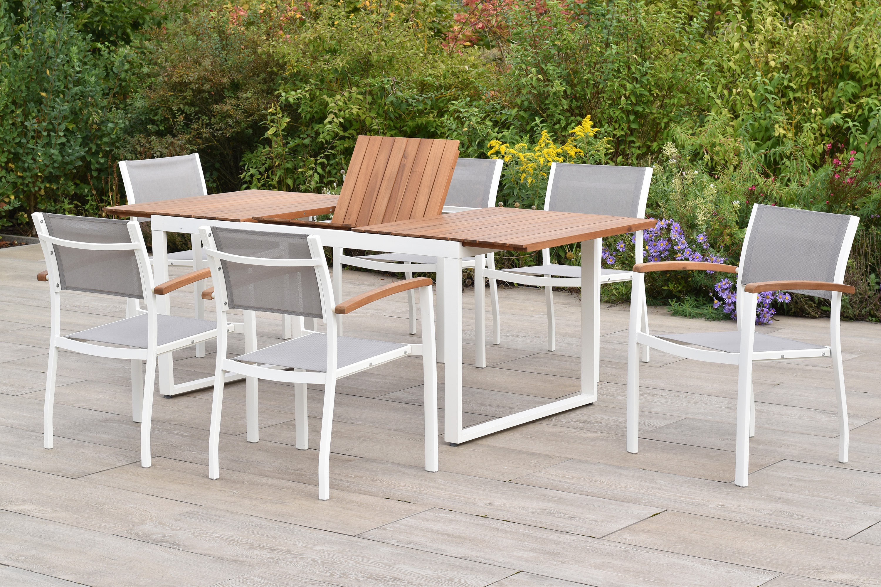 Naxos Set, 7tlg., Ausziehtisch 150/200 x 90 cm Naxos Set, 7tlg., Ausziehtisch 150/200 x 90 cm