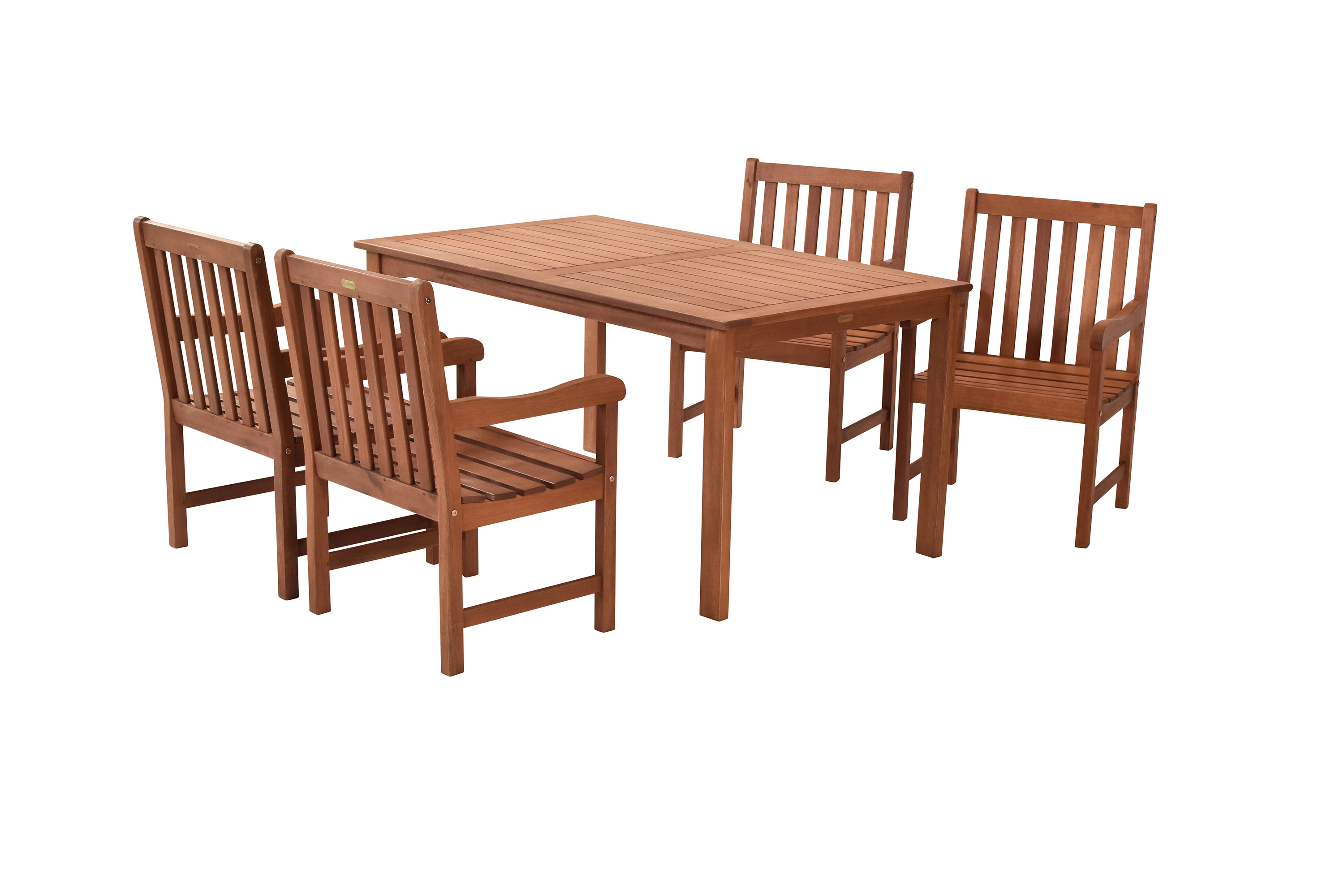 Santos Set 5tlg., 4 Sessel, Tisch 150 x 90 cm