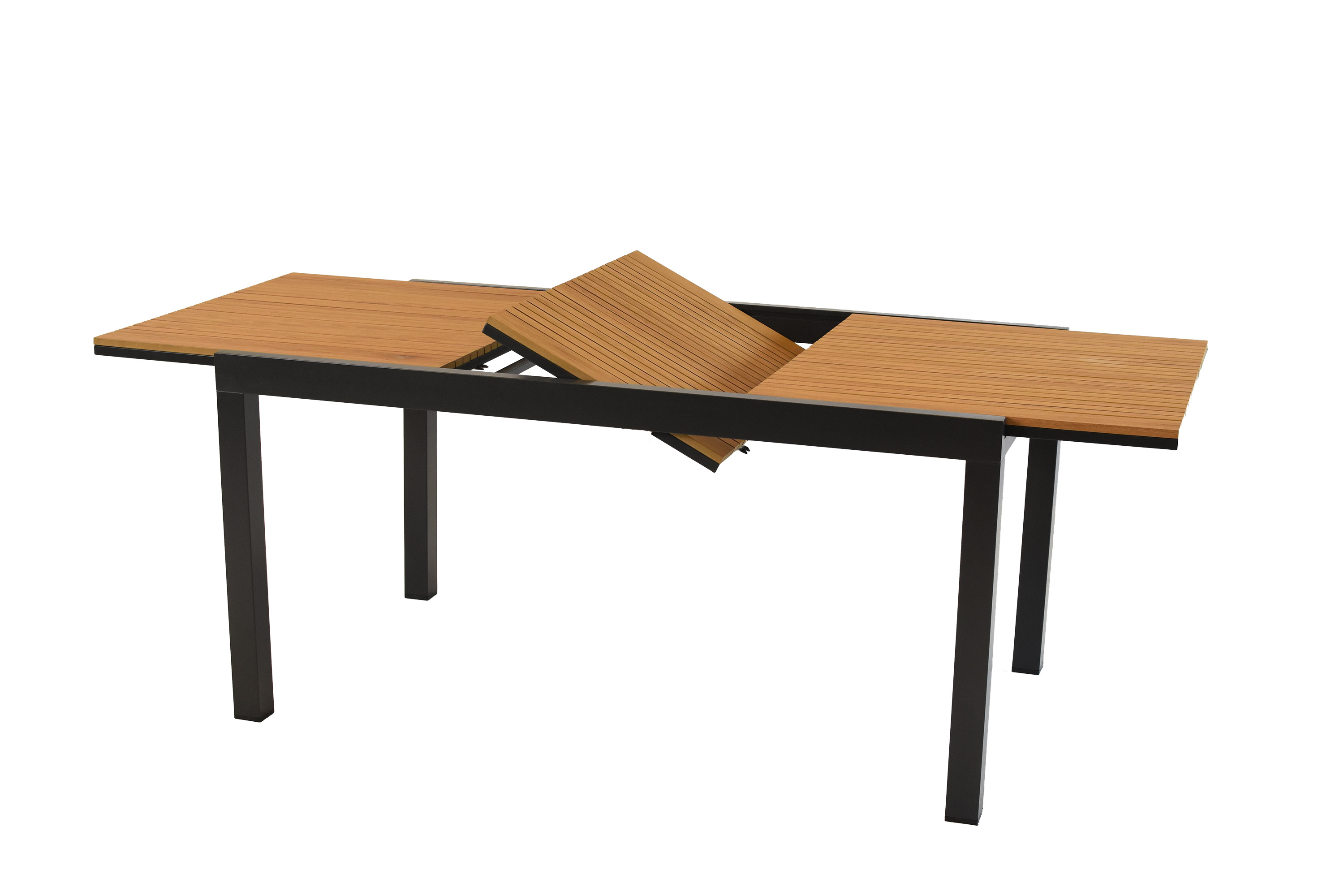 Astros Set 13tlg., 6 Klappsessel, Ausziehtisch, 150 (200) x 90 cm, inkl. Kissen