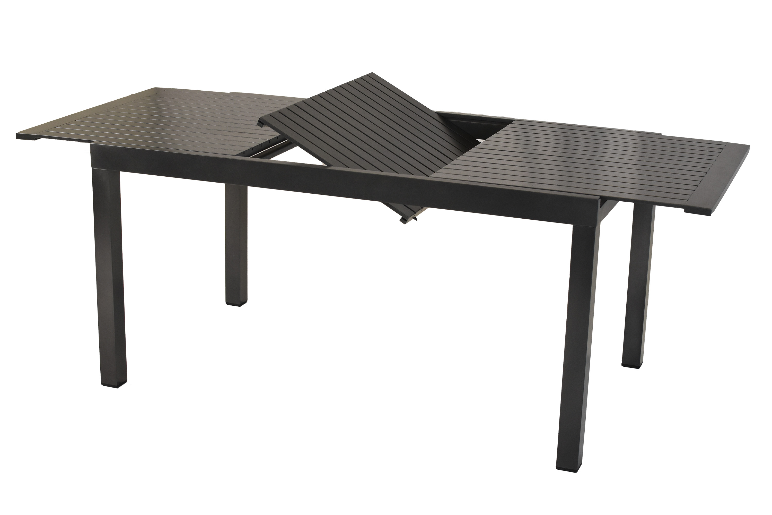 Astros Set, 5tlg., Ausziehtisch, inkl. Kissen, 150/200 x 90 cm, Tischplatte aus Aluminium, inkl. Kissen, 