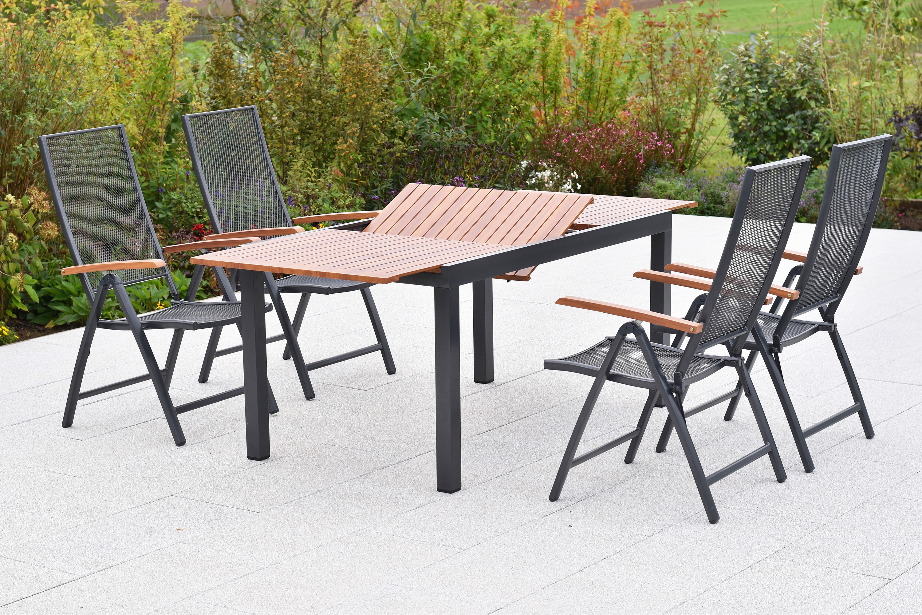 Thasos Set, 5tlg., Ausziehtisch 150/200 x 90 cm Thasos Set, 5tlg., Ausziehtisch 150/200 x 90 cm