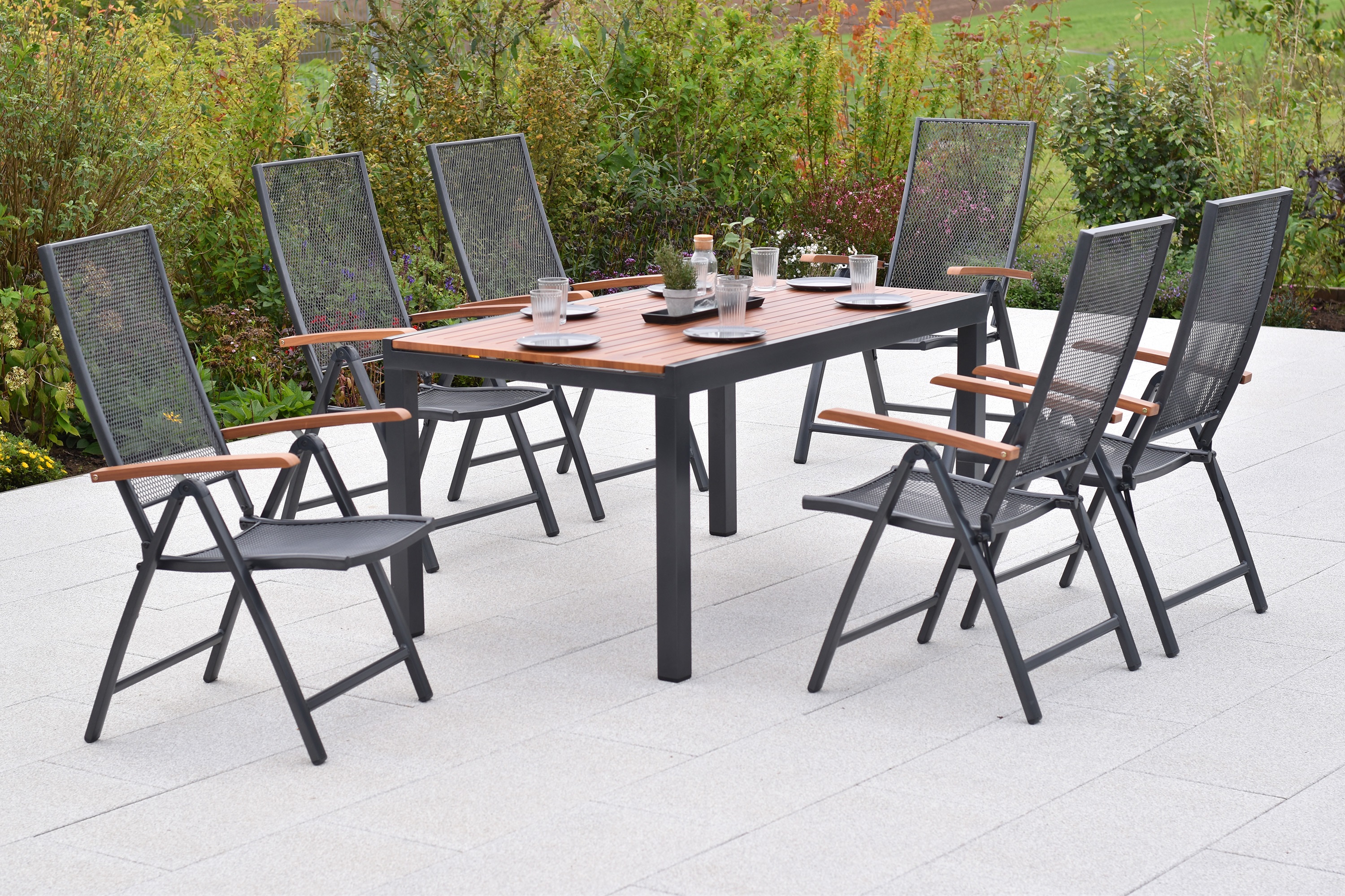 Thasos Set, 7tlg., Ausziehtisch 150/200 x 90 cm Thasos Set, 7tlg., Ausziehtisch 150/200 x 90 cm