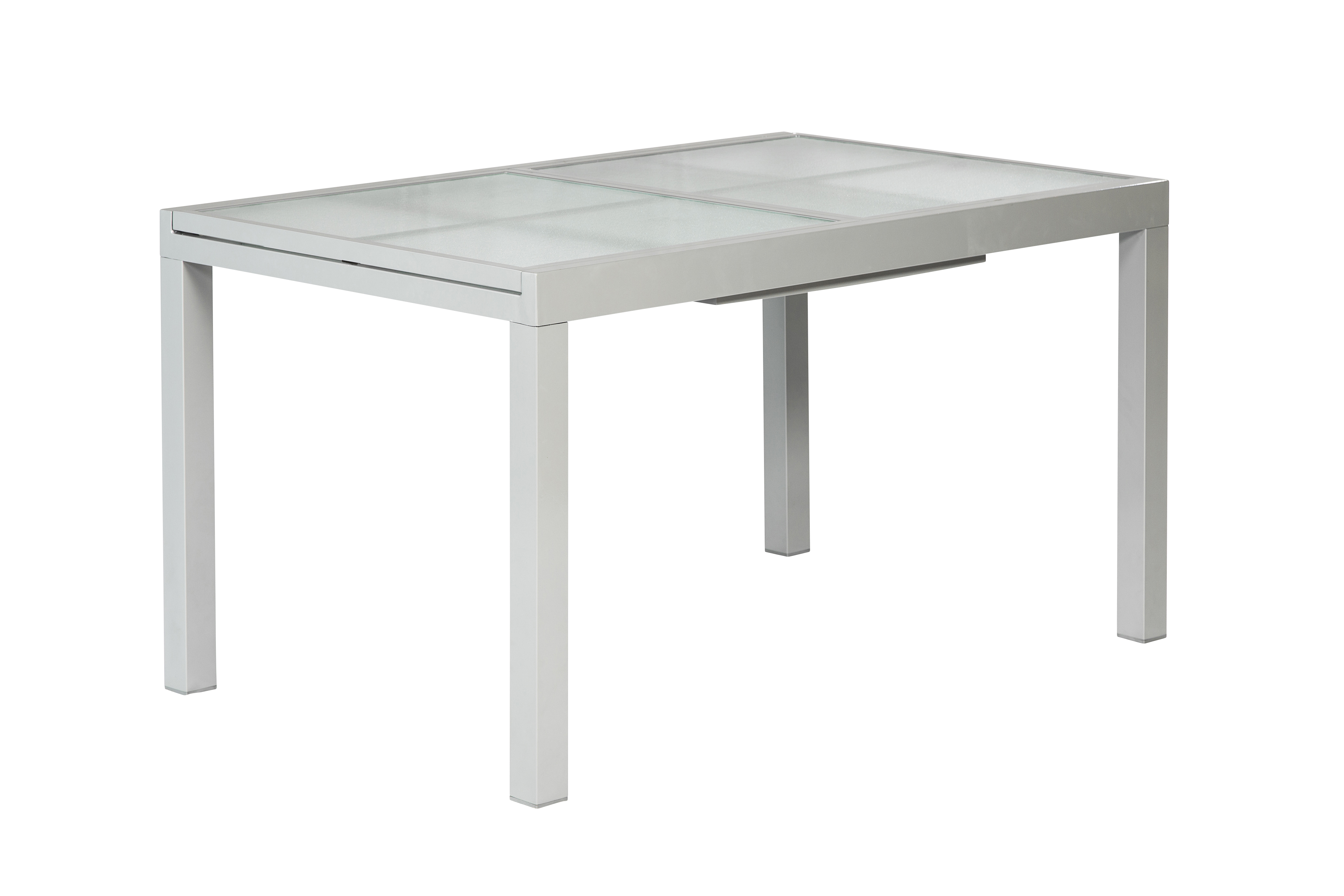 Milano Set 5tlg., 4 Stapelsessel, Ausziehtisch 120/180 x 90 cm, silber/taupe Milano Set 5tlg., 4 Stapelsessel, Ausziehtisch 120/180 x 90 cm, silber/taupe