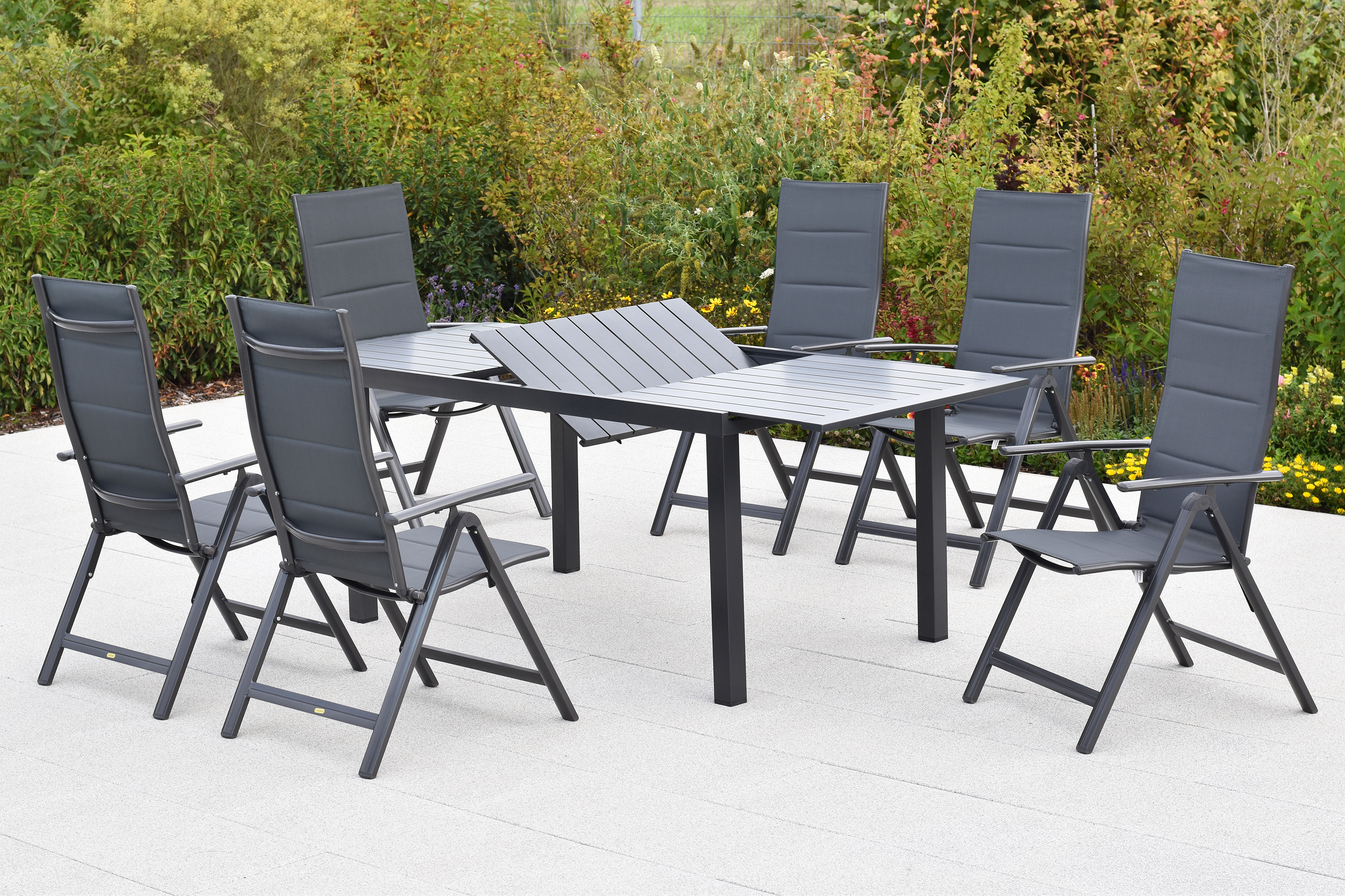 Taviano Set 7tlg., Ausziehtisch 80/120 x 70 cm Taviano Set 7tlg., Ausziehtisch 80/120 x 70 cm