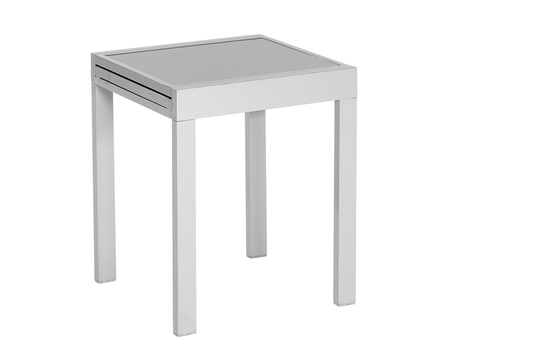 Balkonausziehtisch 65/130 x 65 cm silber