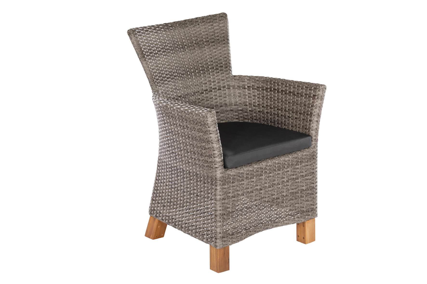 50412-262-5 Toskana Set, 5tlg., Tisch 185 x 90 cm, grau, inkl. Kissen