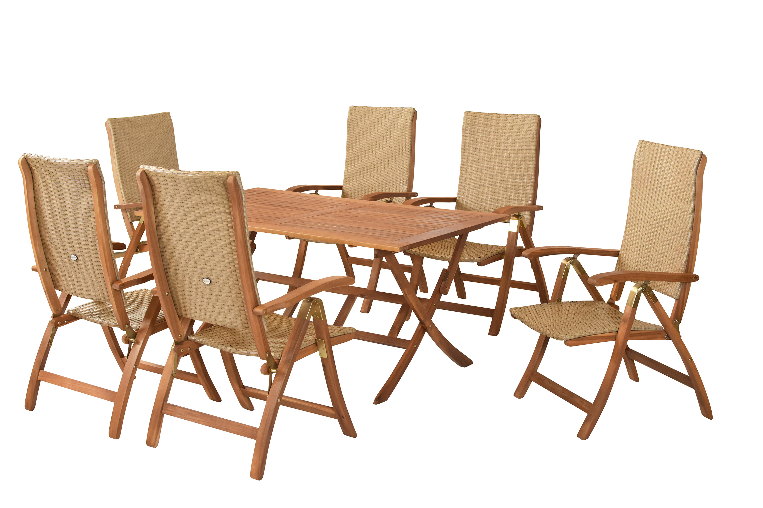 Capri Set 7tlg., Klapptisch 160 x 90 cm Capri Set 7tlg., Klapptisch 160 x 90 cm