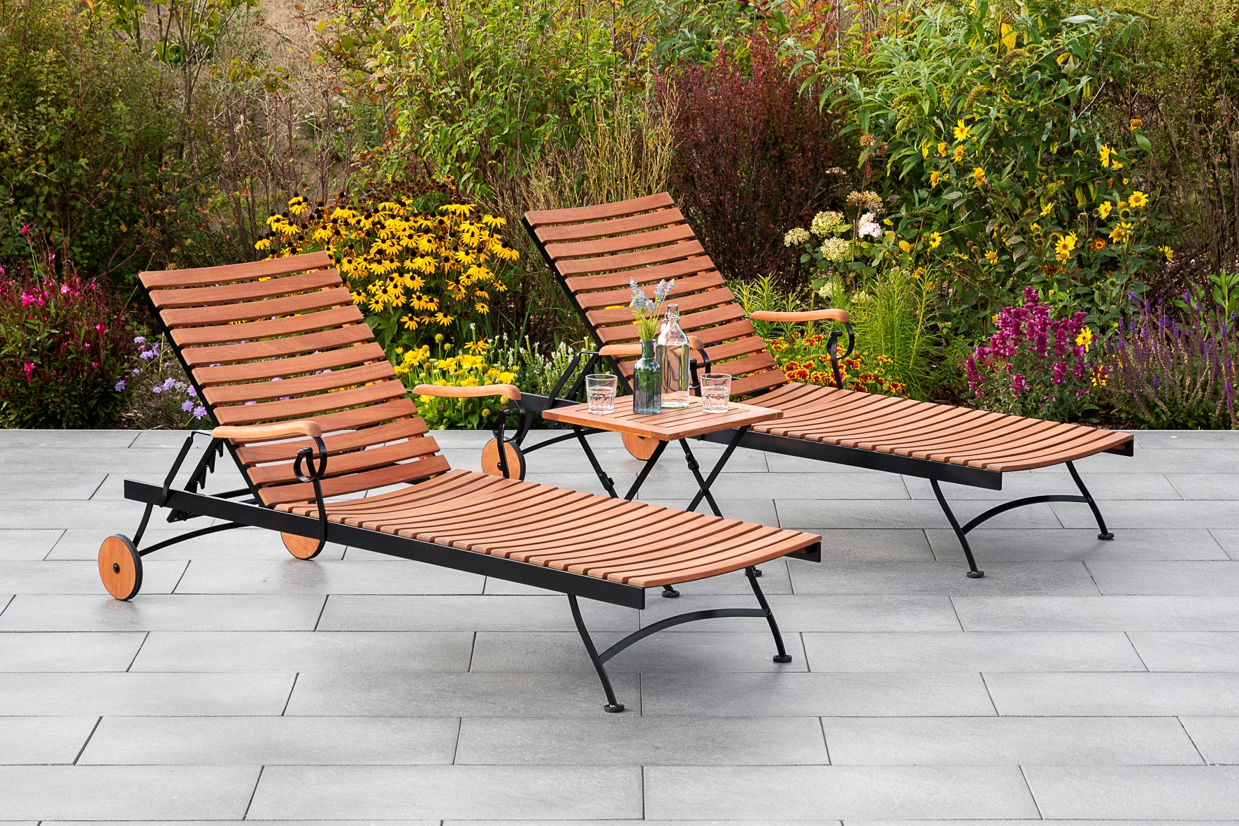 50170-309-2 Schlossgarten Set, 3tlg., Hocker 45 x 45 cm