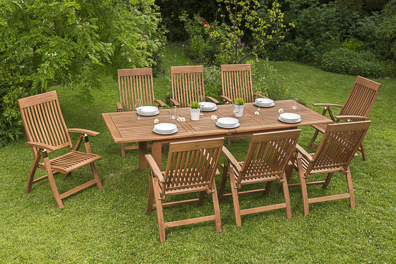 Comodoro-Set-9tlg-8x-25000-011-25915-011-NB Comodoro Set 13tlg. Doppelausziehtisch 180/260 x 100 cm