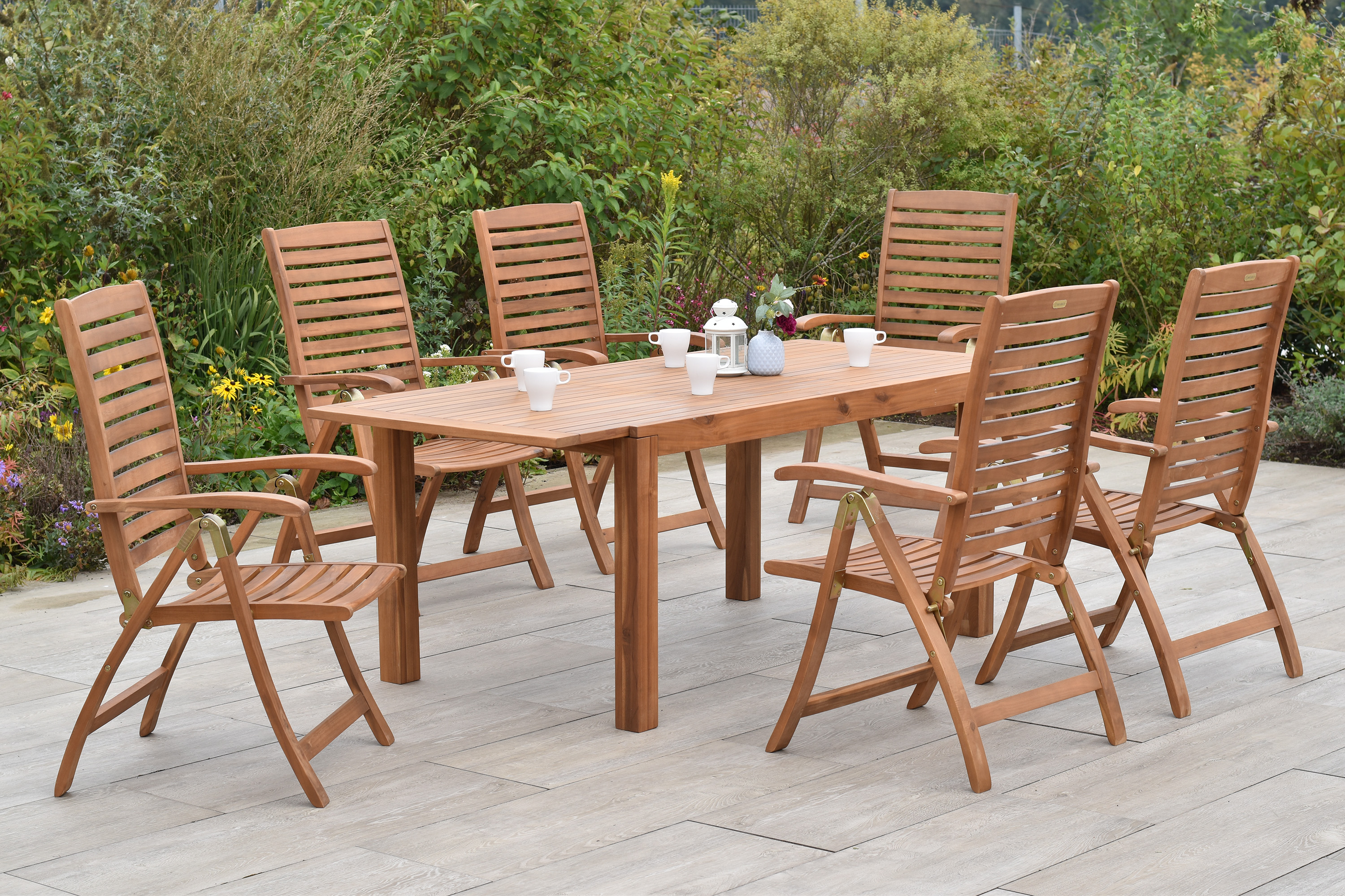 Parabaiba Set 7tlg., Ausziehtisch 150/200 x 90 cm