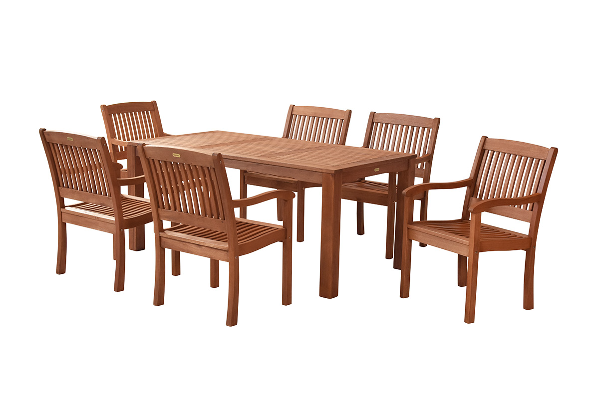 Maracaibo Set 7tlg., 6 Sessel, Tisch 170 x 90 cm Maracaibo Set 7tlg., 6 Sessel, Tisch 170 x 90 cm