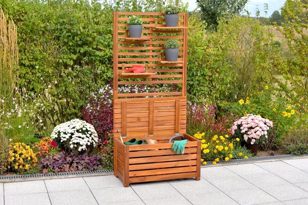 Sichtschutz, Kissenbox und Ablageflächen Sichtschutz, Kissenbox und Ablageflächen