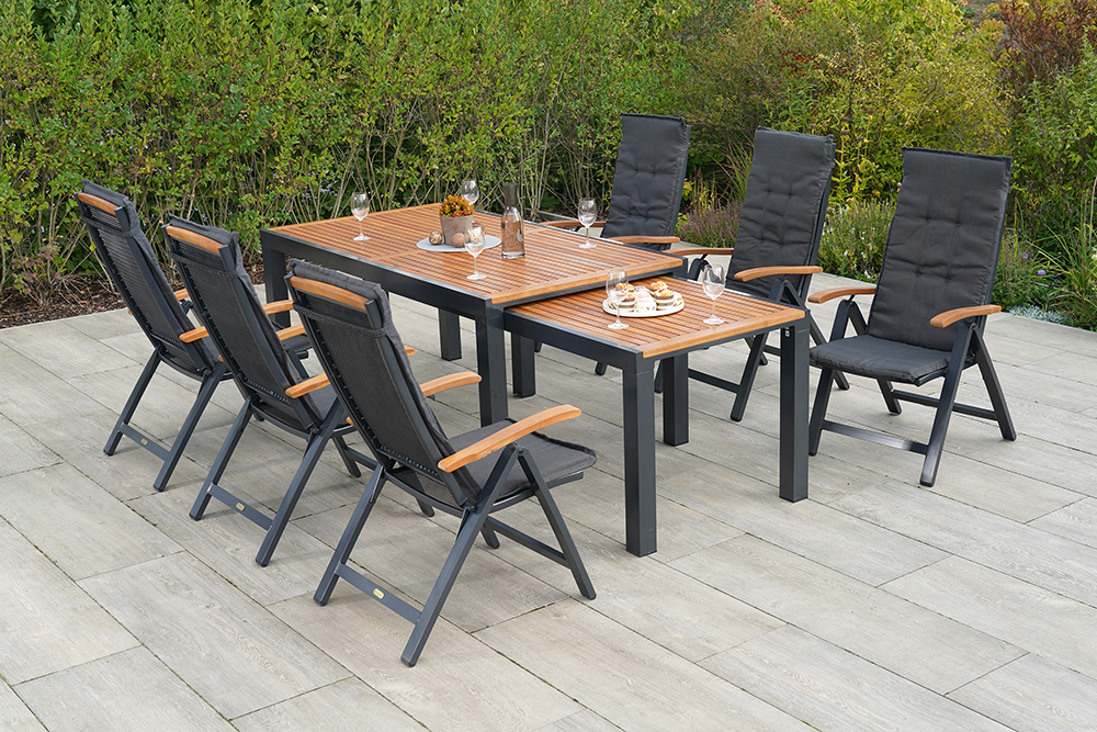 Tilos Set 13tlg. Flex-Ausziehtisch 180/300 x 100 cm Tilos Set 13tlg. Flex-Ausziehtisch 180/300 x 100 cm