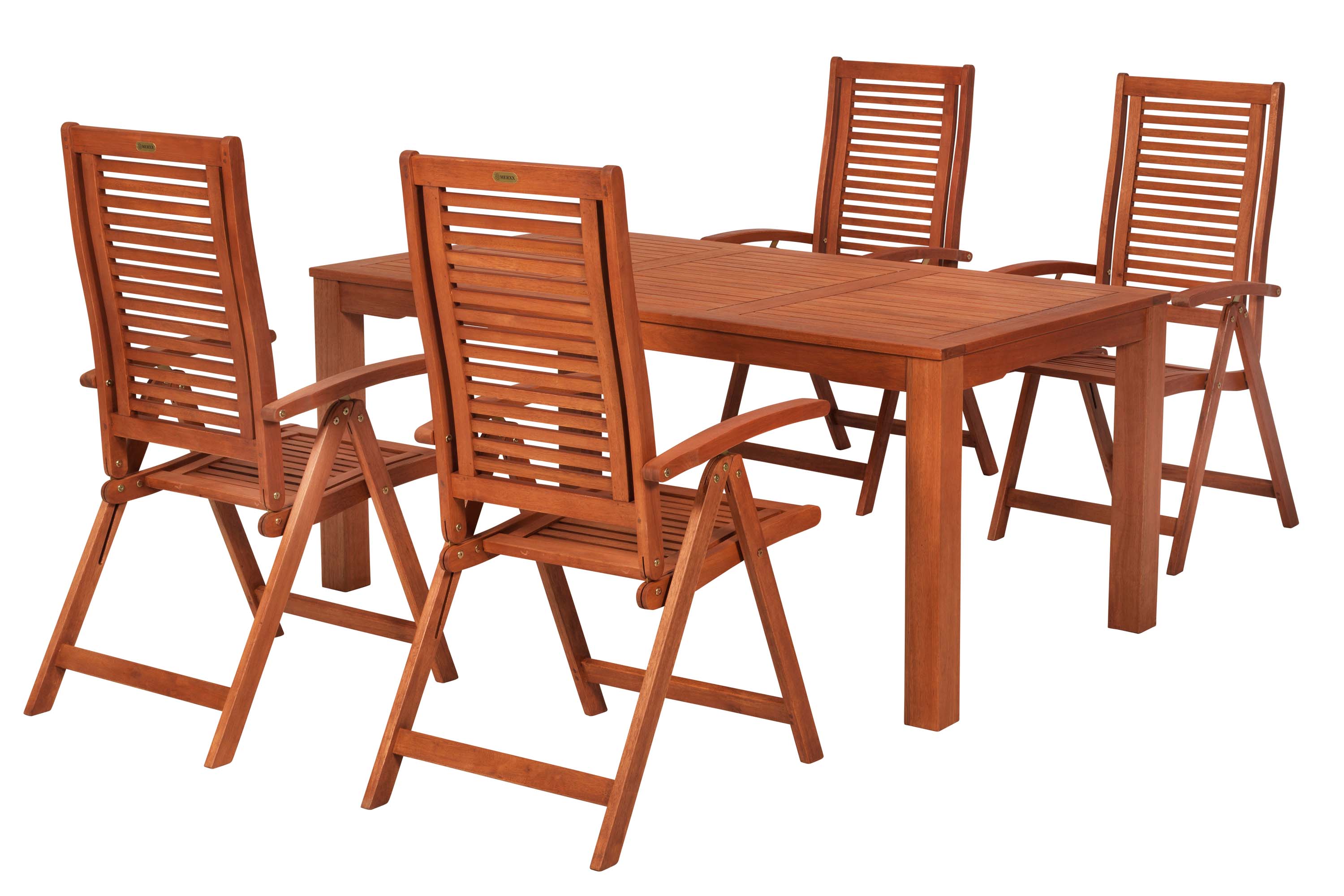 Cordoba Set 5tlg., 4 Klappsessel, Tisch 170 x 90 cm