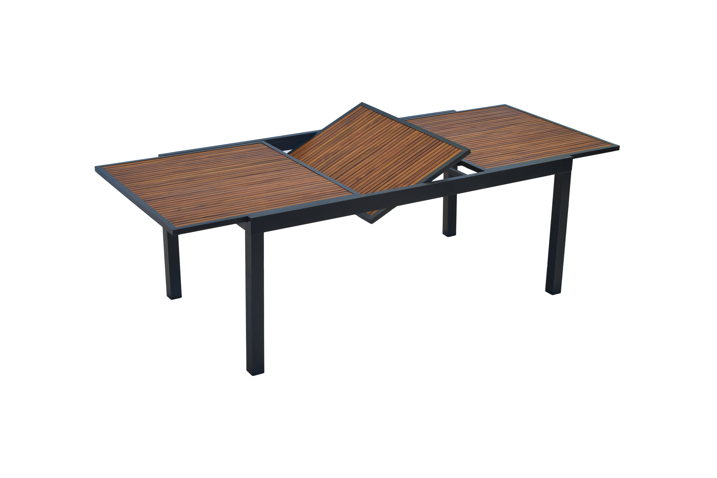 Paxos Set, 7tlg., 6 Stapelsessel, Ausziehtisch 180/240 x 100 cm, graphit Paxos Set, 7tlg., 6 Stapelsessel, Ausziehtisch 180/240 x 100 cm, graphit