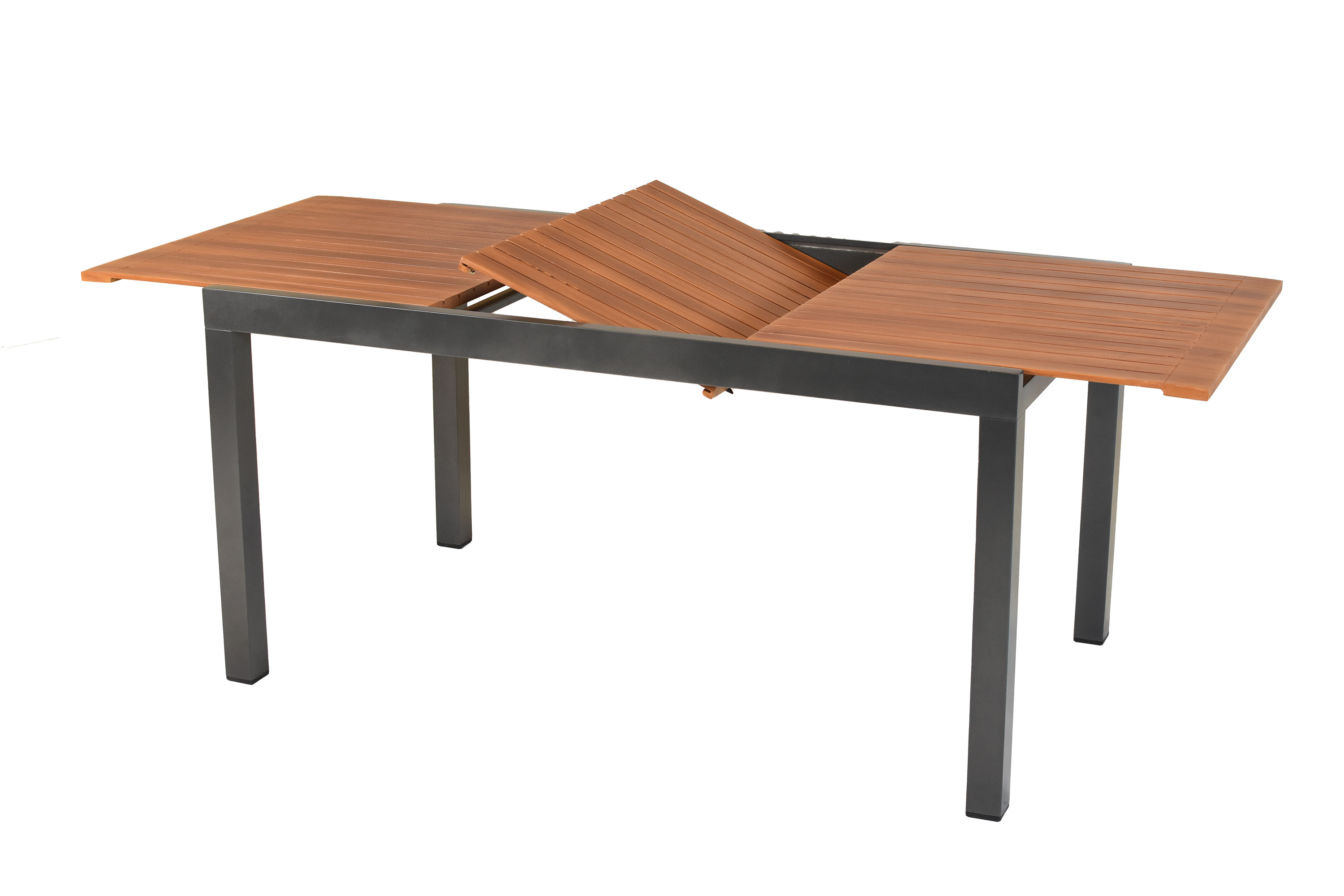 Ausziehtisch, 150/200 x 90 cm, Tischplatte in Holzoptik, graphit Ausziehtisch, 150/200 x 90 cm, Tischplatte in Holzoptik, graphit