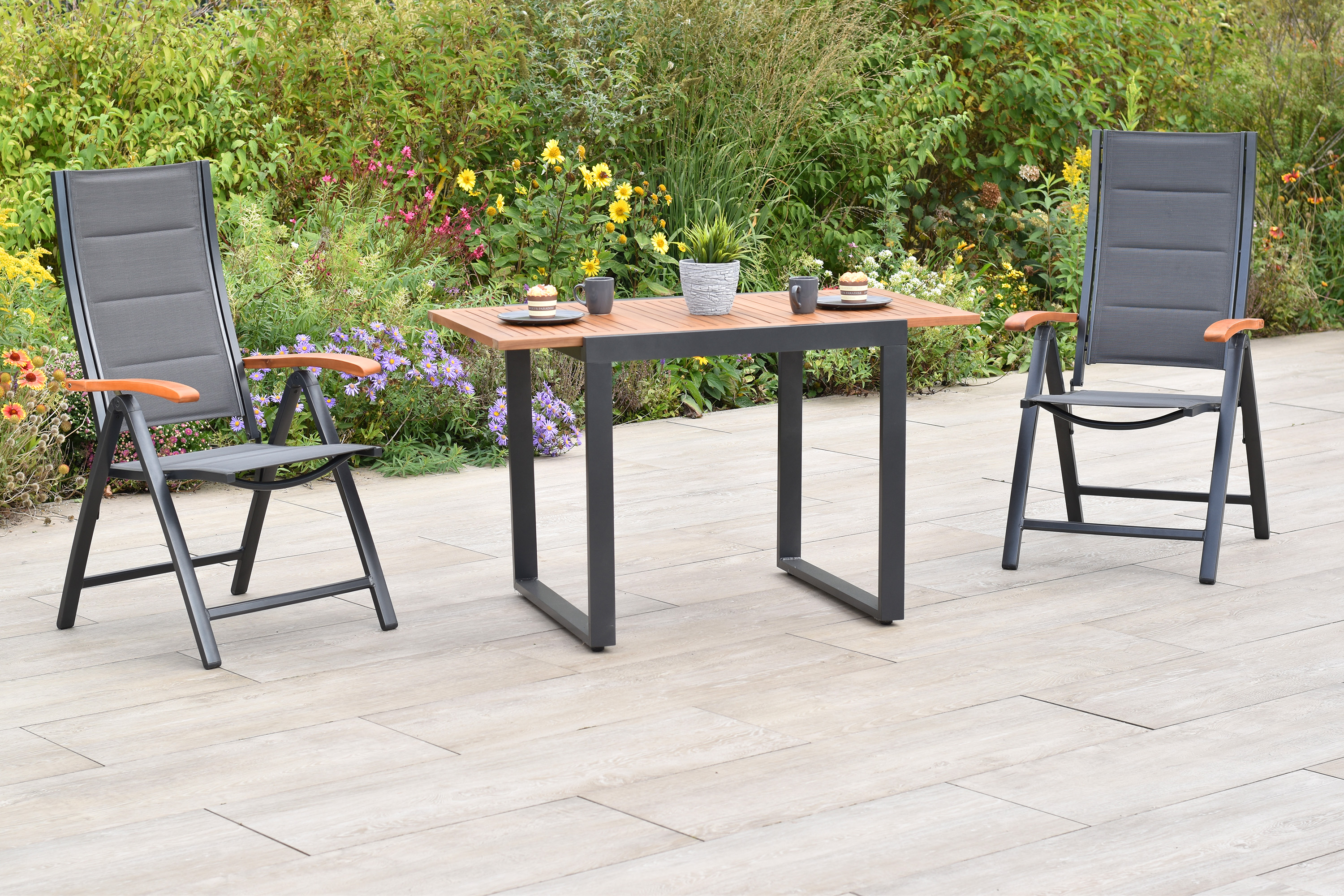 Paxos Set, 3tlg., Balkonausziehtisch 70 x 80/120 cm Paxos Set, 3tlg., Balkonausziehtisch 70 x 80/120 cm