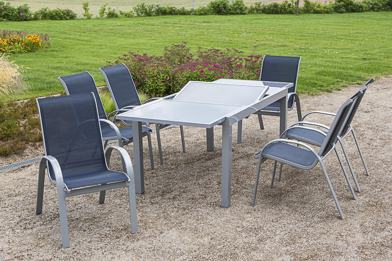 Amalfi-Set-7tlg-marine-6x-26310-313-26452-219-NB-1885dbotTVW83k Amalfi Set 7 tlg., 6 Stapelsessel, Auszietisch 140 (200) x 90 cm, marineblau