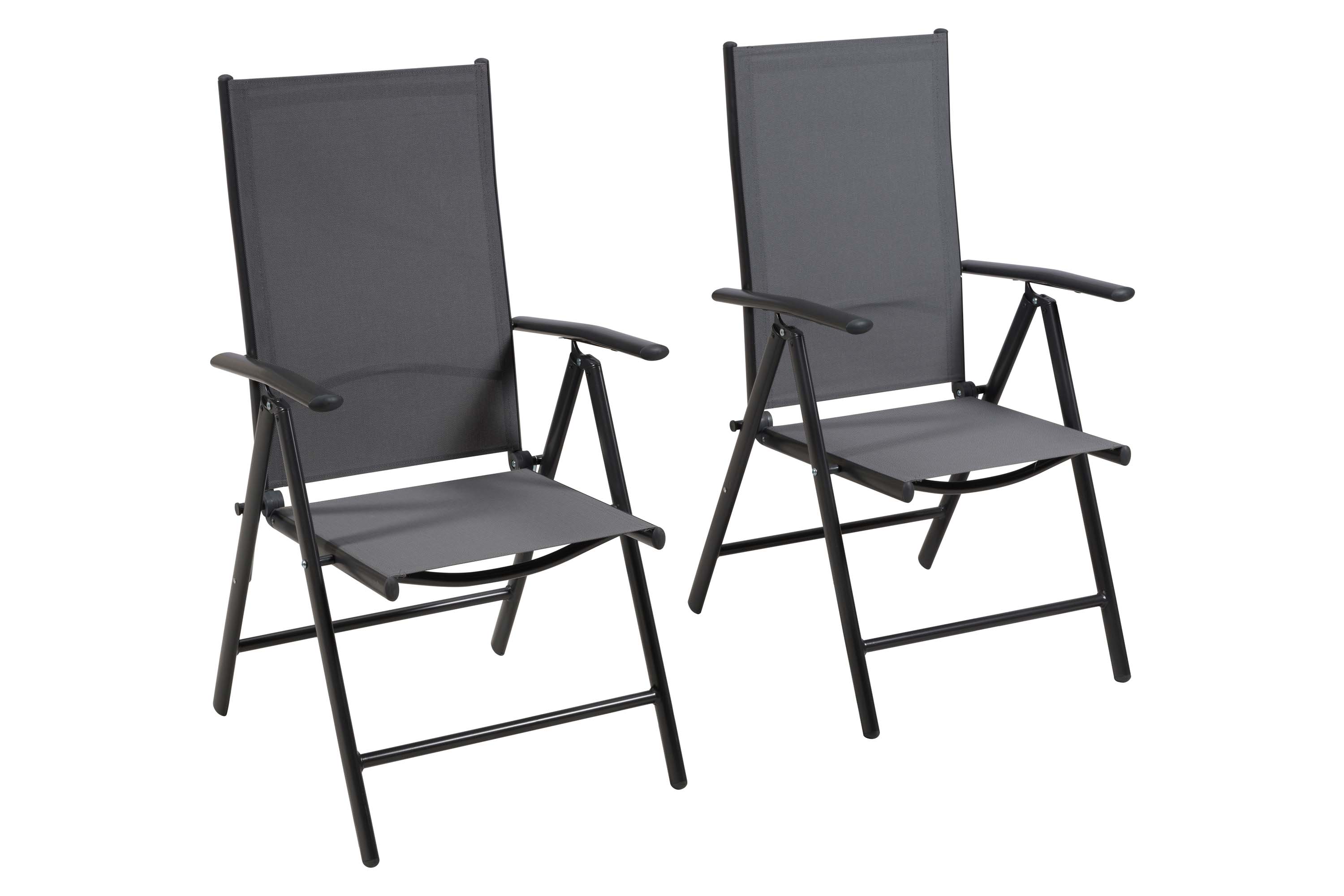 Amalfi Klappsessel 5 Pos., 2er Set, grau