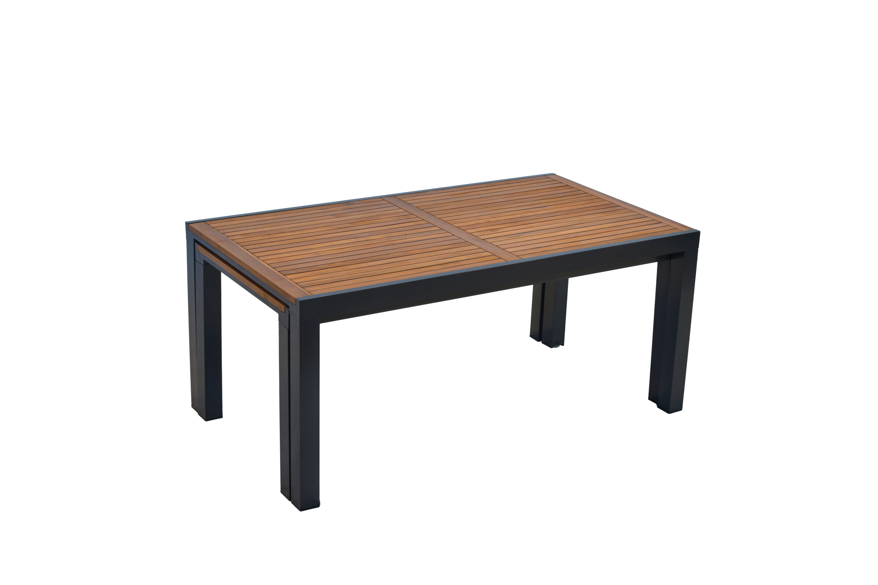 50840-217-4 Athos Set, 11tlg., 10 Klappsessel, Ausziehtisch 180/360 x 100/83 cm