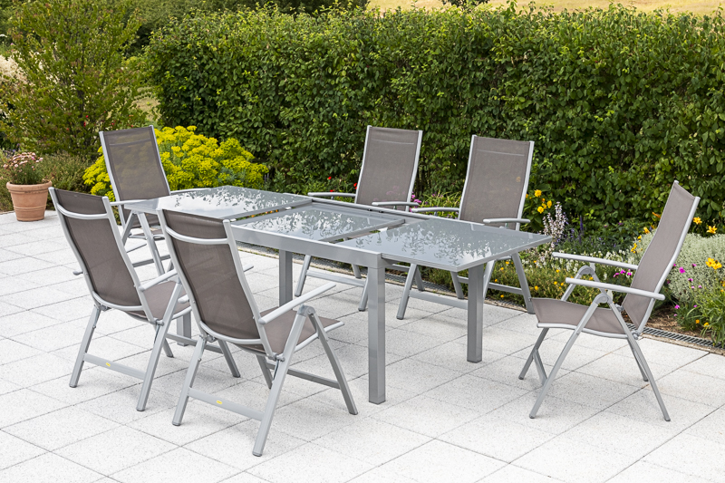 Carrara-Set-7tlg-6x-26374-325-26471-219-NB-2aDtb3JgNgJVk0 Carrara Set 7tlg., 6 Klappsessel, Ausziehtisch 150 (220) x 90 cm, taupe
