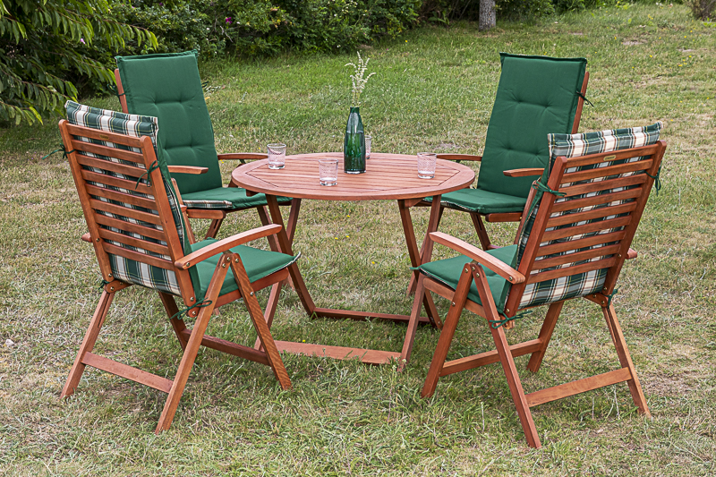 Bahia-Set-9tlg-4x-25200-011-4x-29550-100-25163-011-NB-2 Bahia Set, 9tlg., 4 Klappsessel, Tisch Ø 100 cm, inkl. Kissen