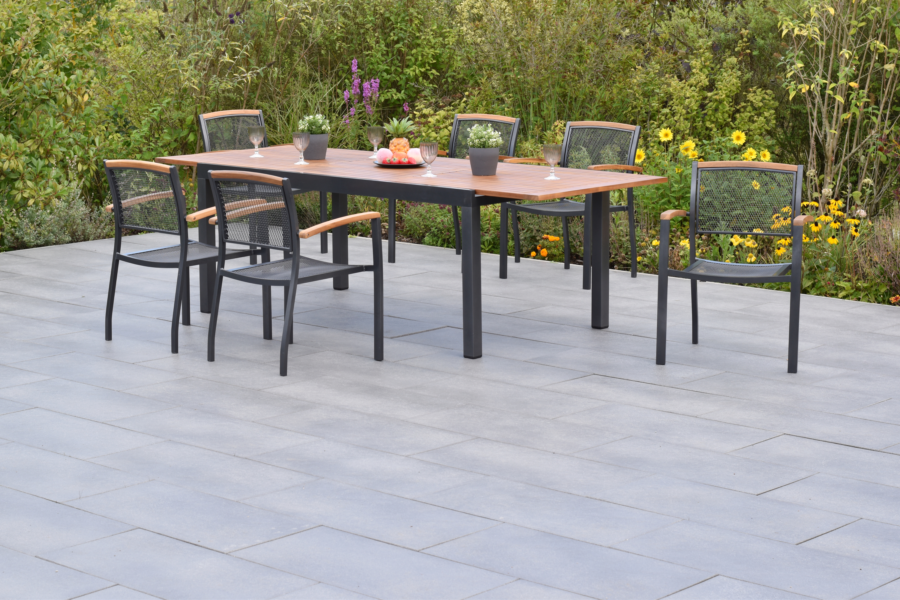 50797-217-2 Tilos Set, 7tlg., Ausziehtisch 180/250 x 100 cm