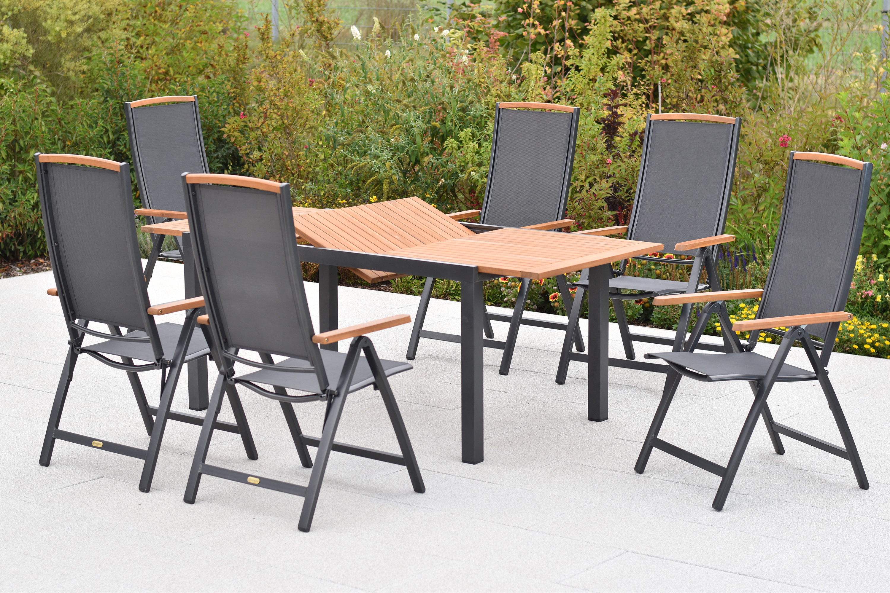 Siena Set, 7tlg., Ausziehtisch 150/200 x 90 cm Siena Set, 7tlg., Ausziehtisch 150/200 x 90 cm