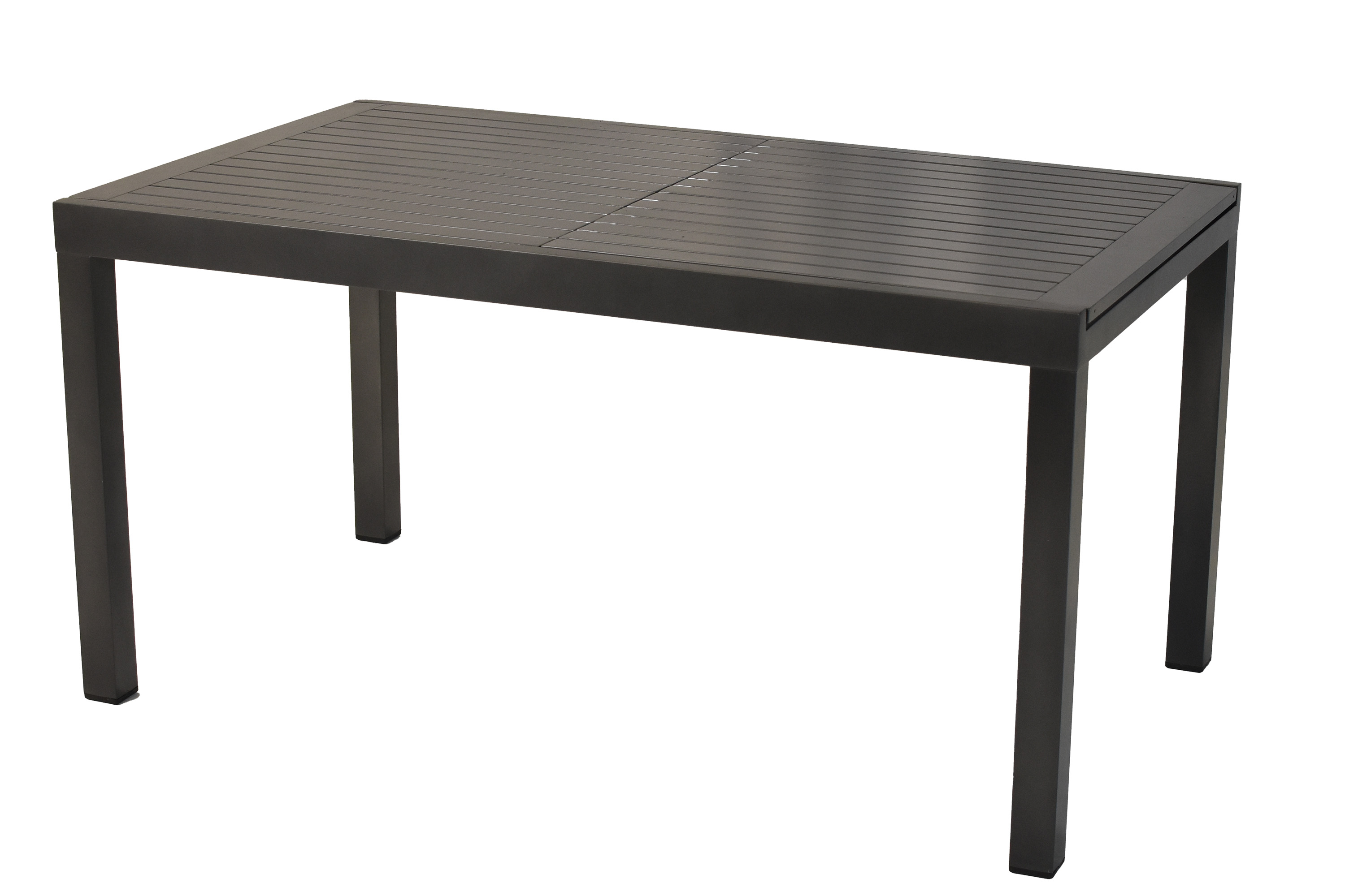 Milano Set 7tlg., 6 Stapelsessel, Ausziehtisch, 150 (200) x 90 cm