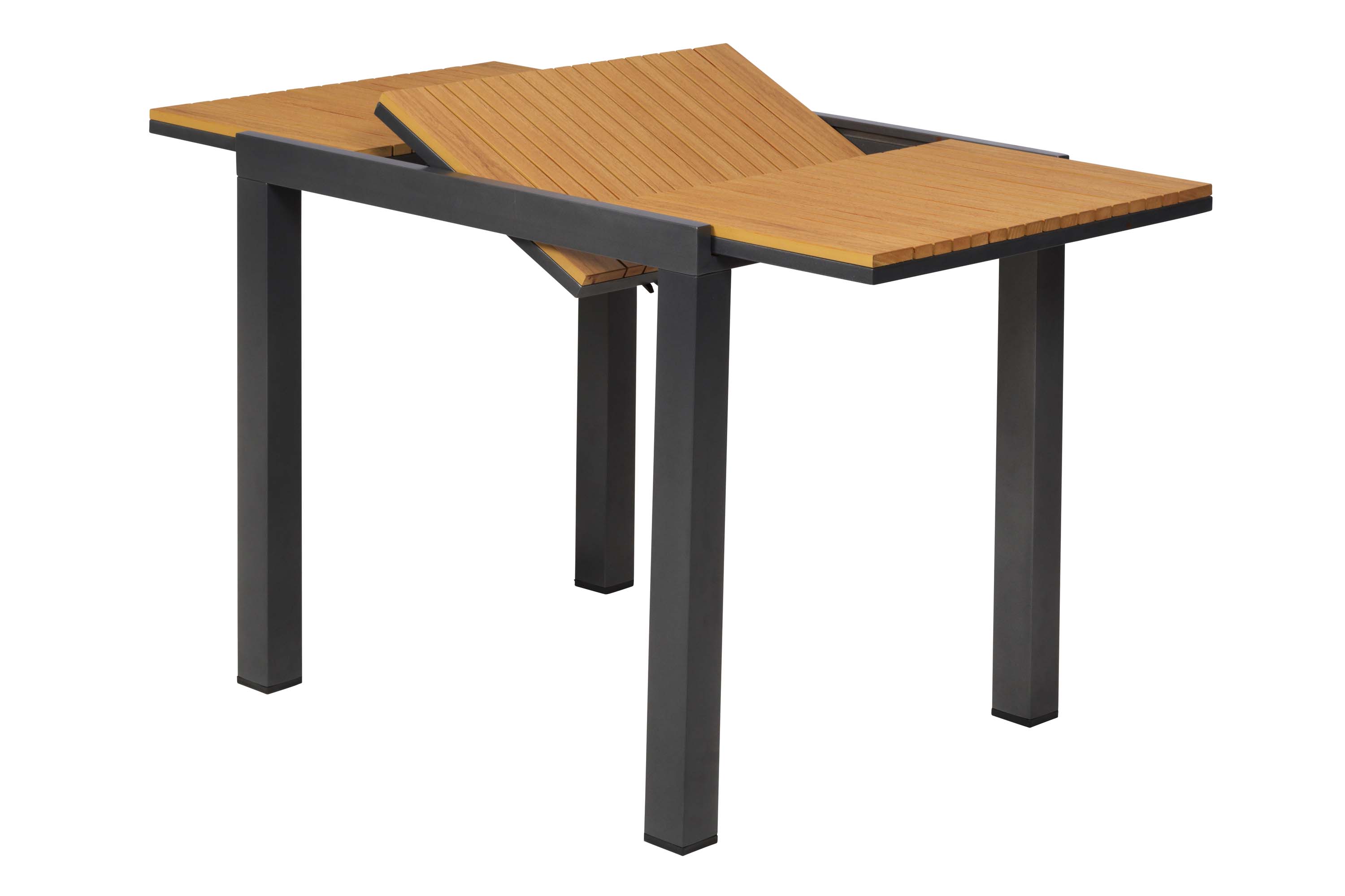 Balkon Ausziehtisch 80 (120) x 70 cm, Tischplatte aus Polywood
