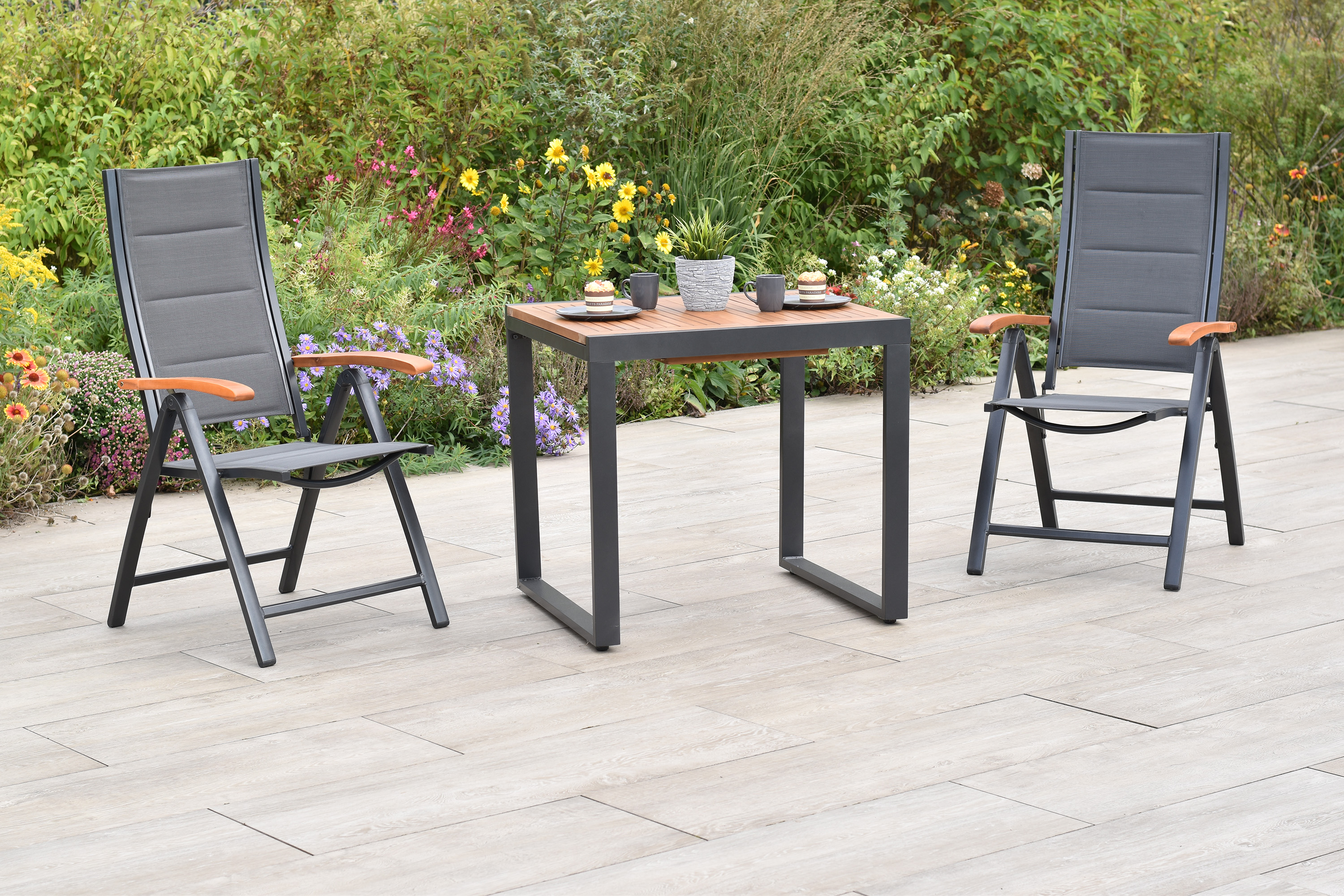Paxos Set, 3tlg., Balkonausziehtisch 70 x 80/120 cm Paxos Set, 3tlg., Balkonausziehtisch 70 x 80/120 cm