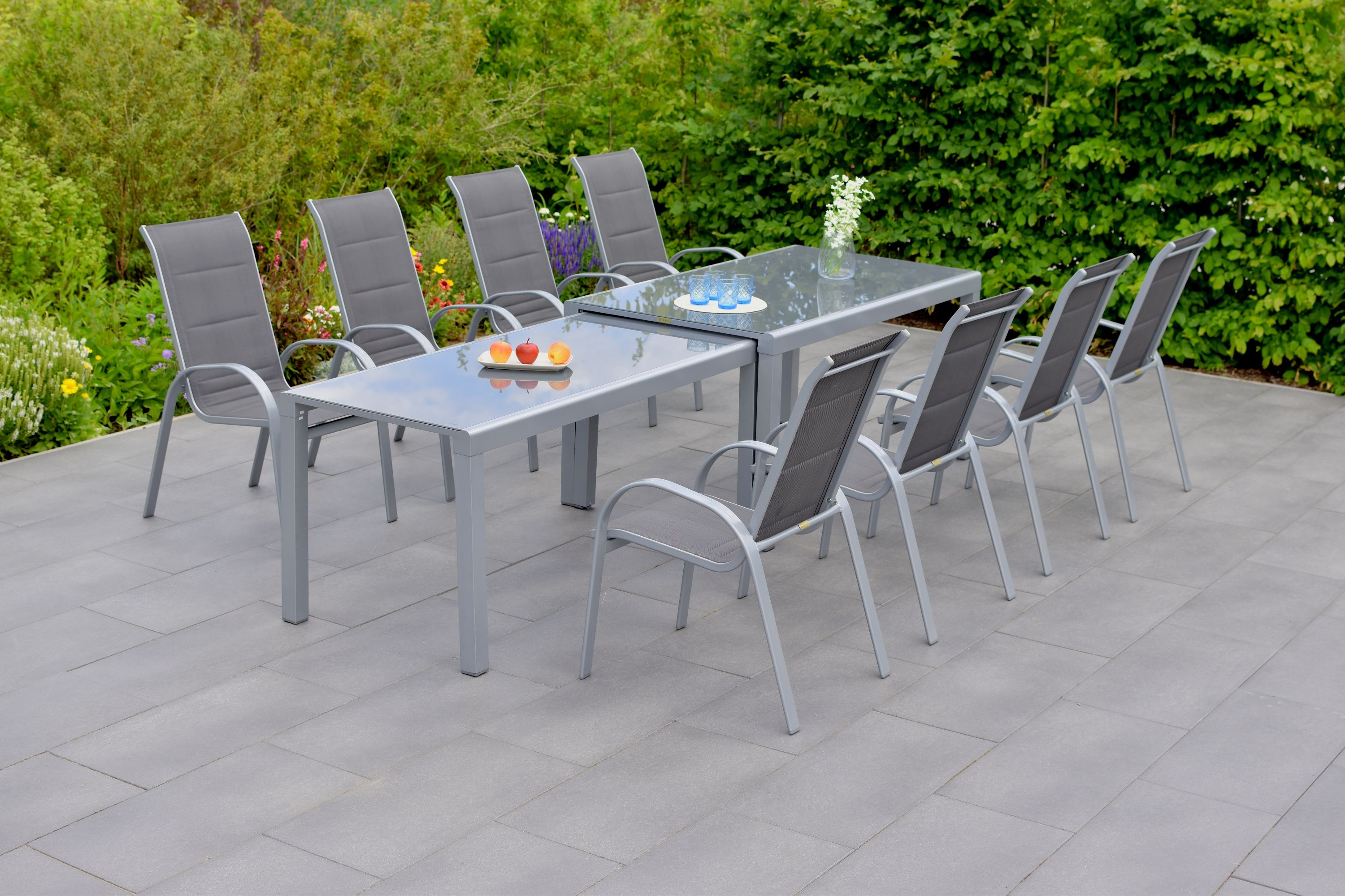 Amalfi-di-lusso-Set-9tlg-8x-26290-307-26500-219-MX-HD-2 Amalfi di lusso Set, 9 tlg., Ausziehtisch 160/320 x 78/75 cm