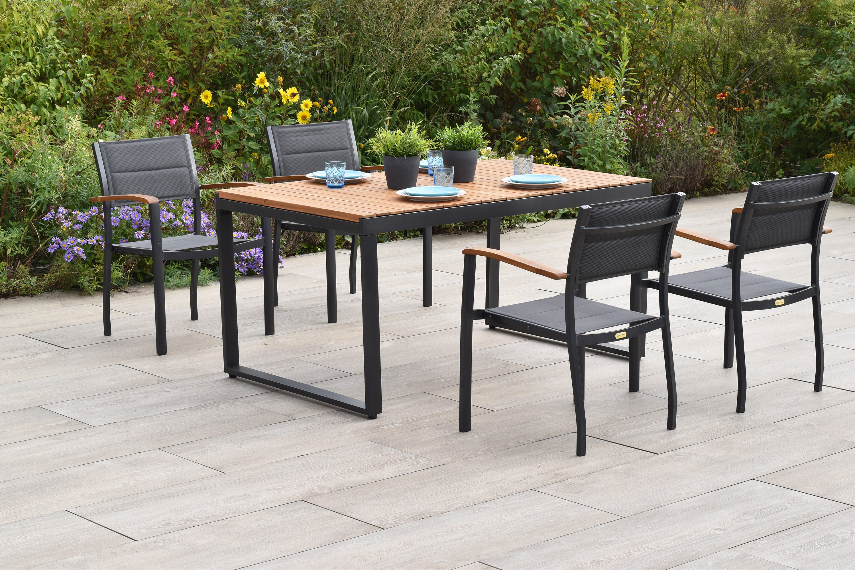 Paxos Set, 5tlg., Tisch 150/200 x 90 cm Paxos Set, 5tlg., Tisch 150/200 x 90 cm