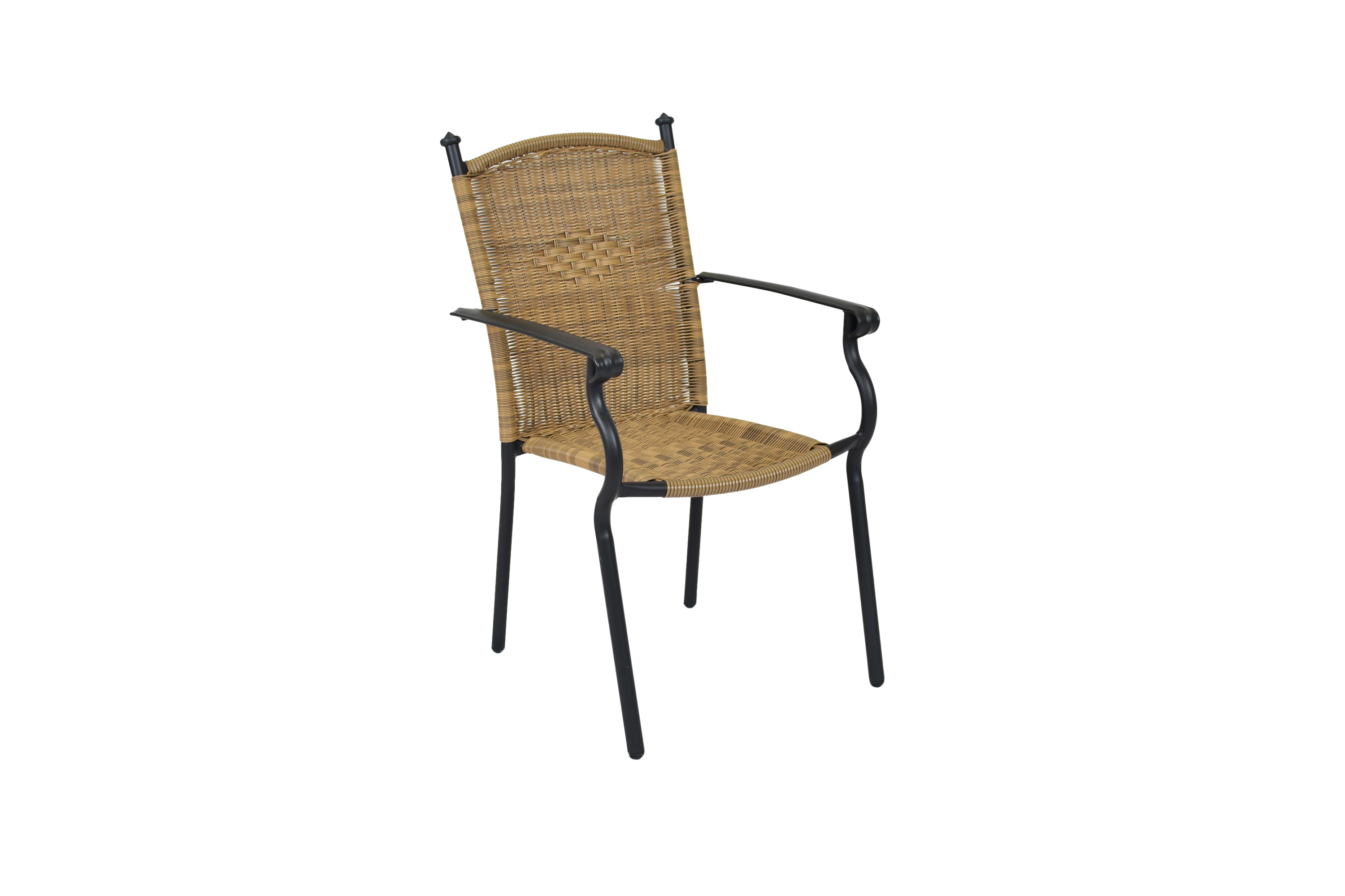 Roma Stapelsessel 2er Set, graphit/natur