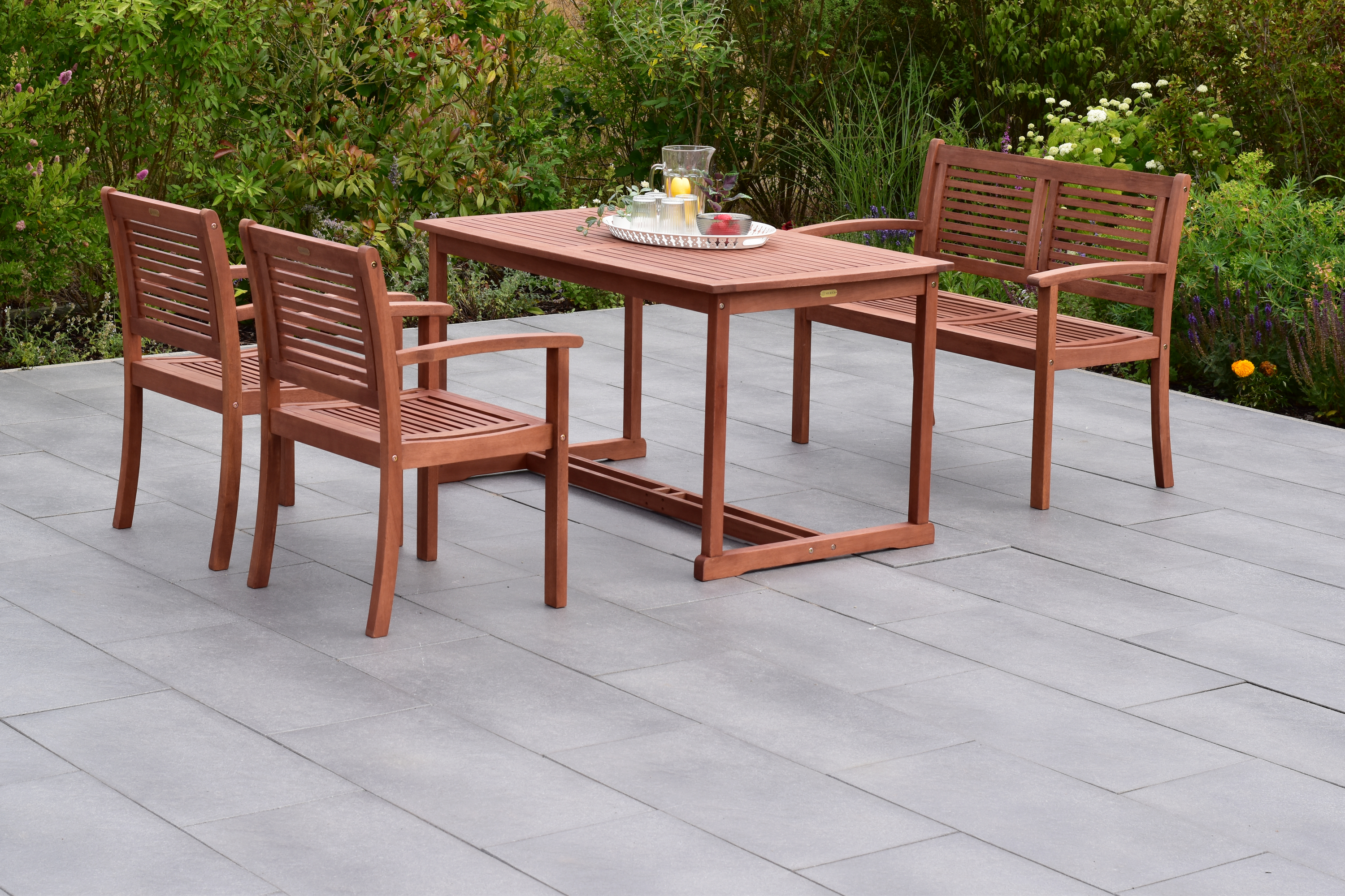 Cordoba Set, 4tlg., 2 Sessel, Bank 2-sitzig, Tisch 140 x 80 cm Cordoba Set, 4tlg., 2 Sessel, Bank 2-sitzig, Tisch 140 x 80 cm