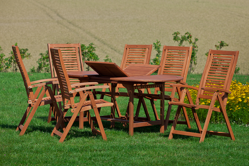 Cordoba-Set-7tlg-6x-25305-011-25917-011-1 Cordoba Set, 7tlg., 6 Klappsessel, Klappausziehtisch 120/170 x 100 xm