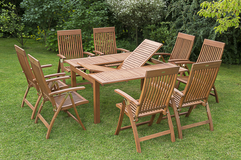 Comodoro-Set-9tlg-8x-25000-011-25921-011-NB-2 Comodoro Set, 9tlg., 8 Klappsessel, Ausziehtisch 100/150 x 150 cm