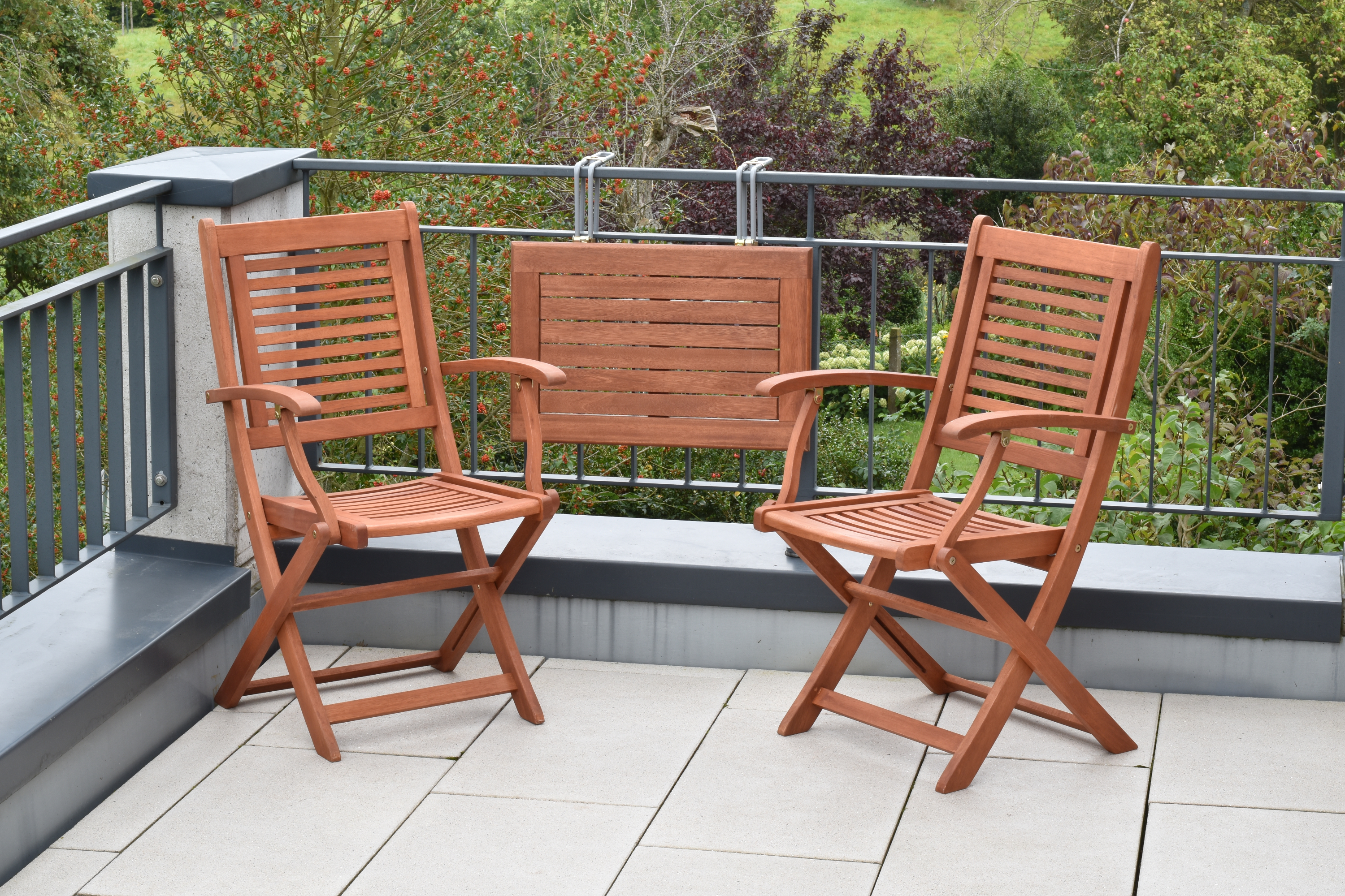Cordoba Set, 3tlg., 2 Klappstühle, Tisch 60 x 40 cm Cordoba Set, 3tlg., 2 Klappstühle, Tisch 60 x 40 cm