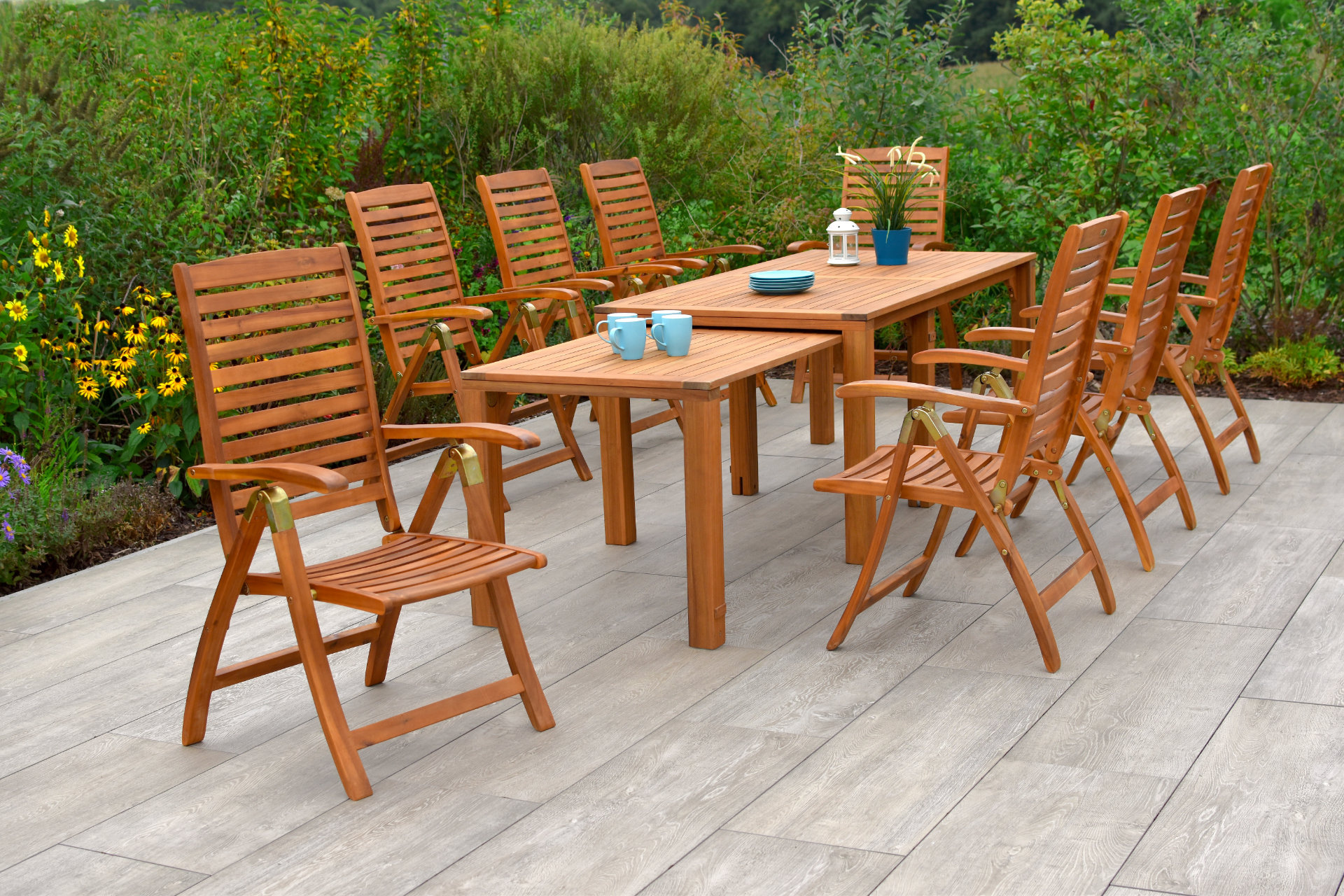 50556-620-3FfALKGmPNbaMU Paraiba Set 17tlg. Flex-Ausziehtisch 185/370 x 90 cm