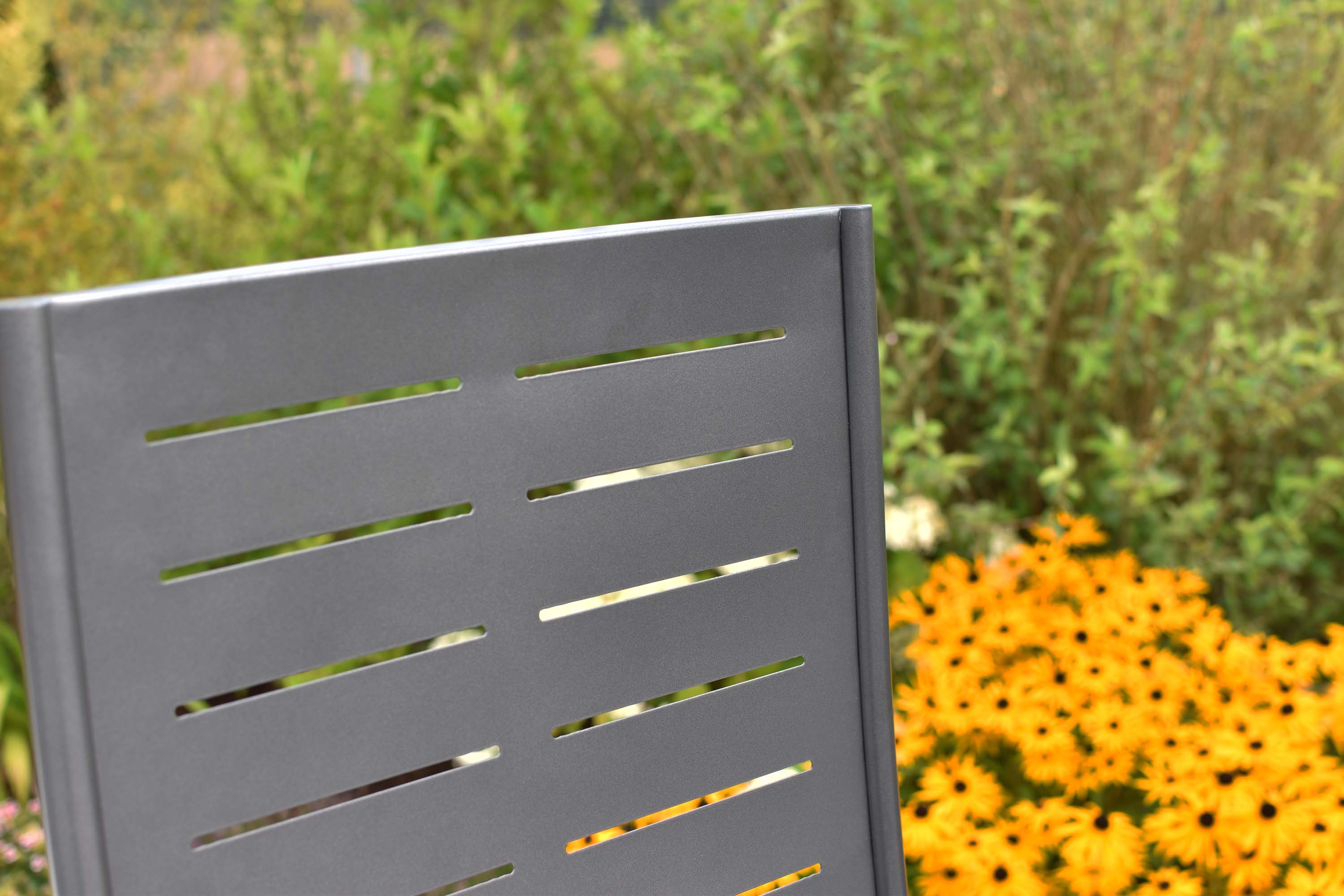 Tinos Set 7tlg., 6 Klappsessel, Ausziehtisch 150 (200) x 90 cm