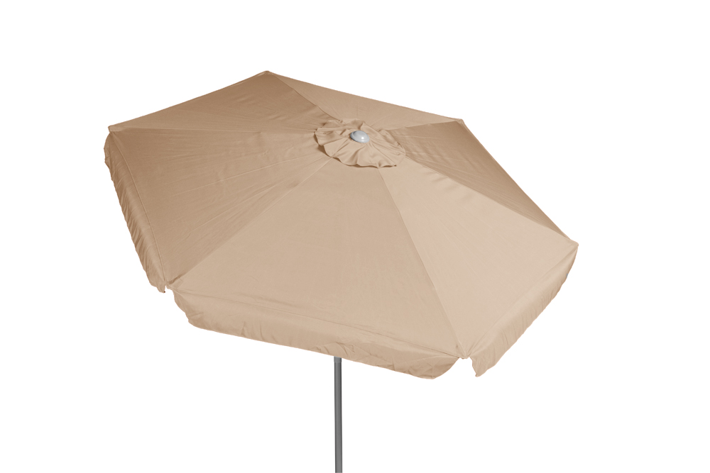 Schirm-rund-beige-4 Schirm Ø 270 cm, 38 mm Rohr, beige